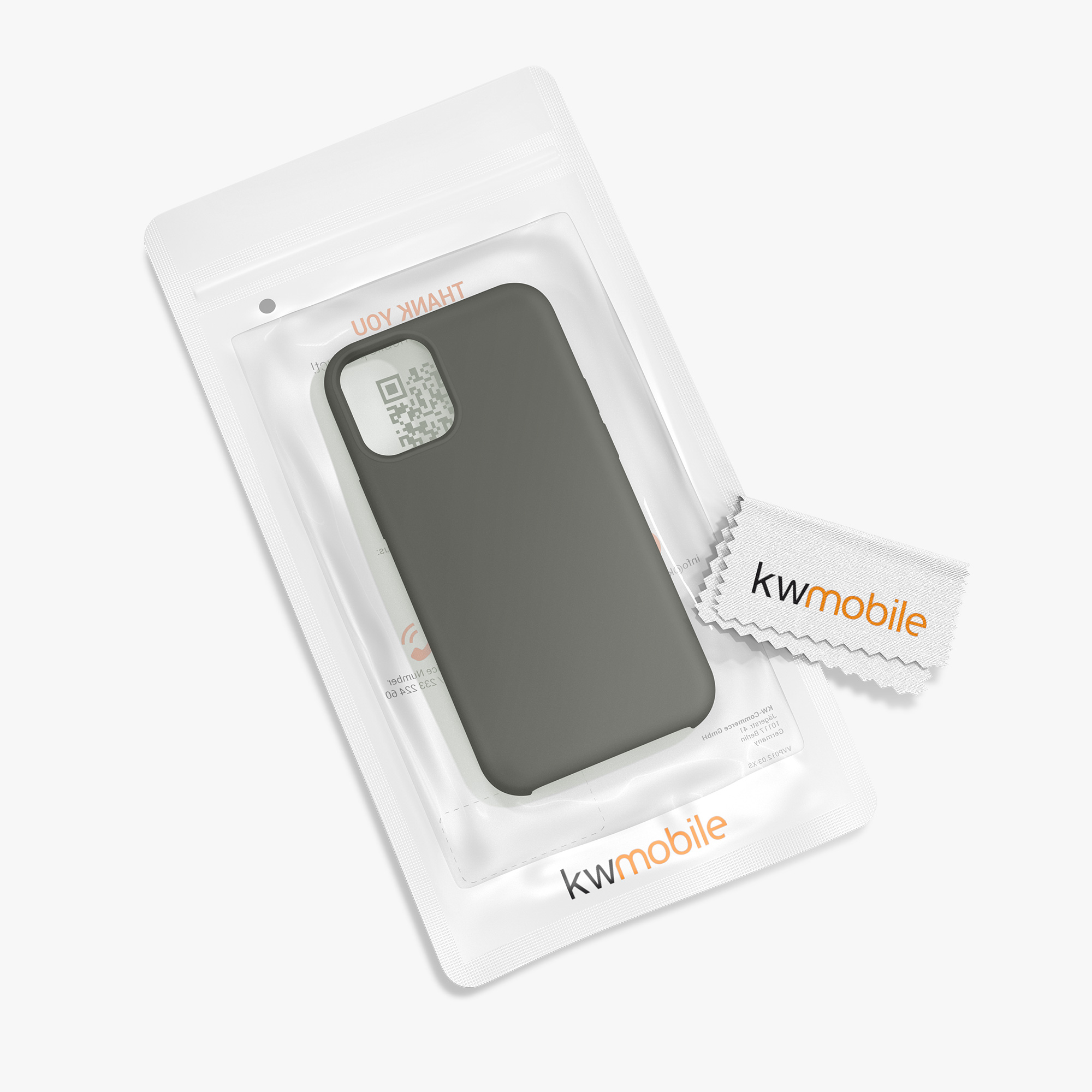 Silikonový kryt kwmobile pro iPhone 12 mini - olivově zelená