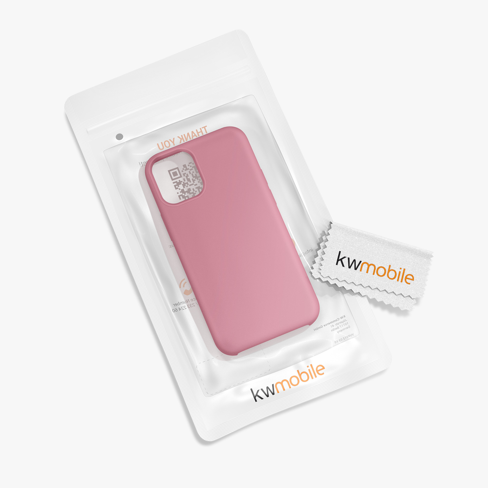 Silikonový kryt kwmobile pro iPhone 12 mini - tmavě růžová