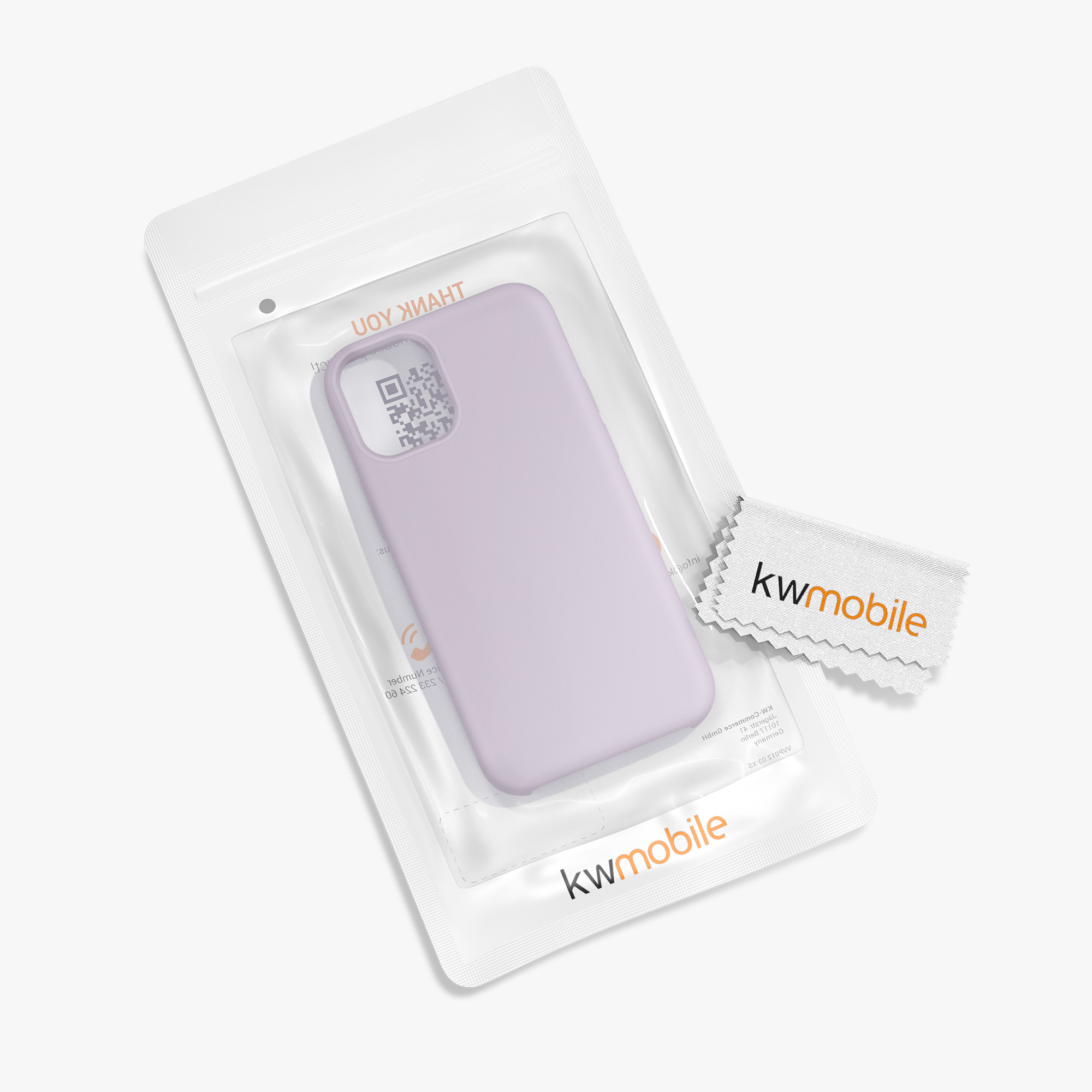 Silikonový kryt kwmobile pro iPhone 12 mini - fialový mrak