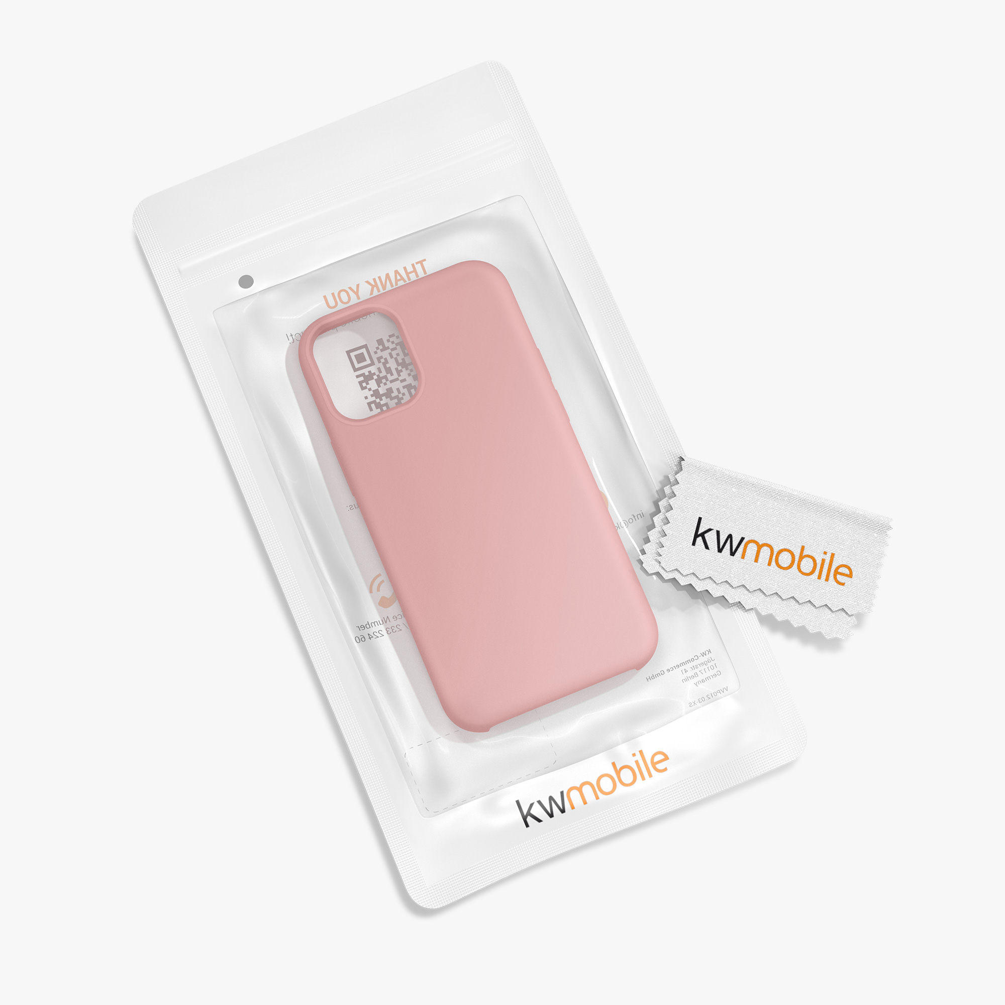 Silikonový kryt kwmobile pro iPhone 12 mini - zimní růžová