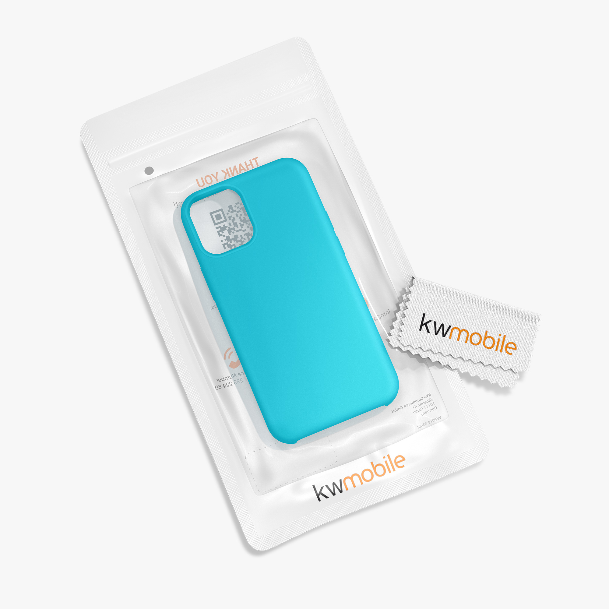 Silikonový kryt kwmobile pro iPhone 12 mini - ledovcová