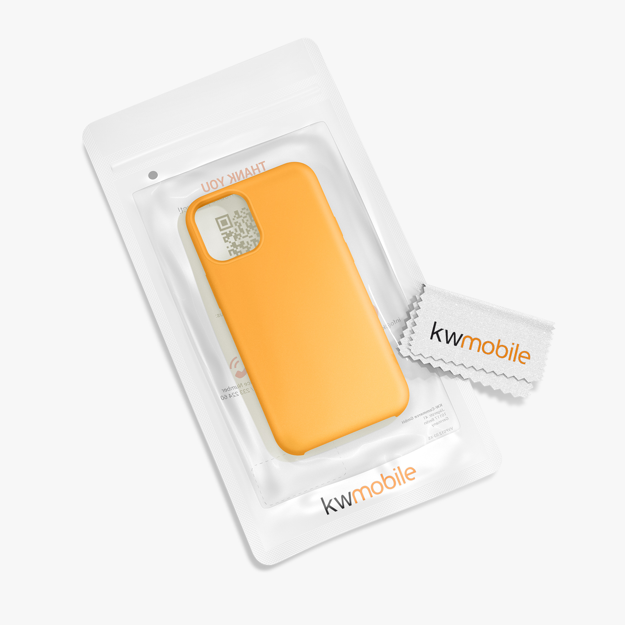 Silikonový kryt kwmobile pro iPhone 12 mini - měsíčkově žlutá