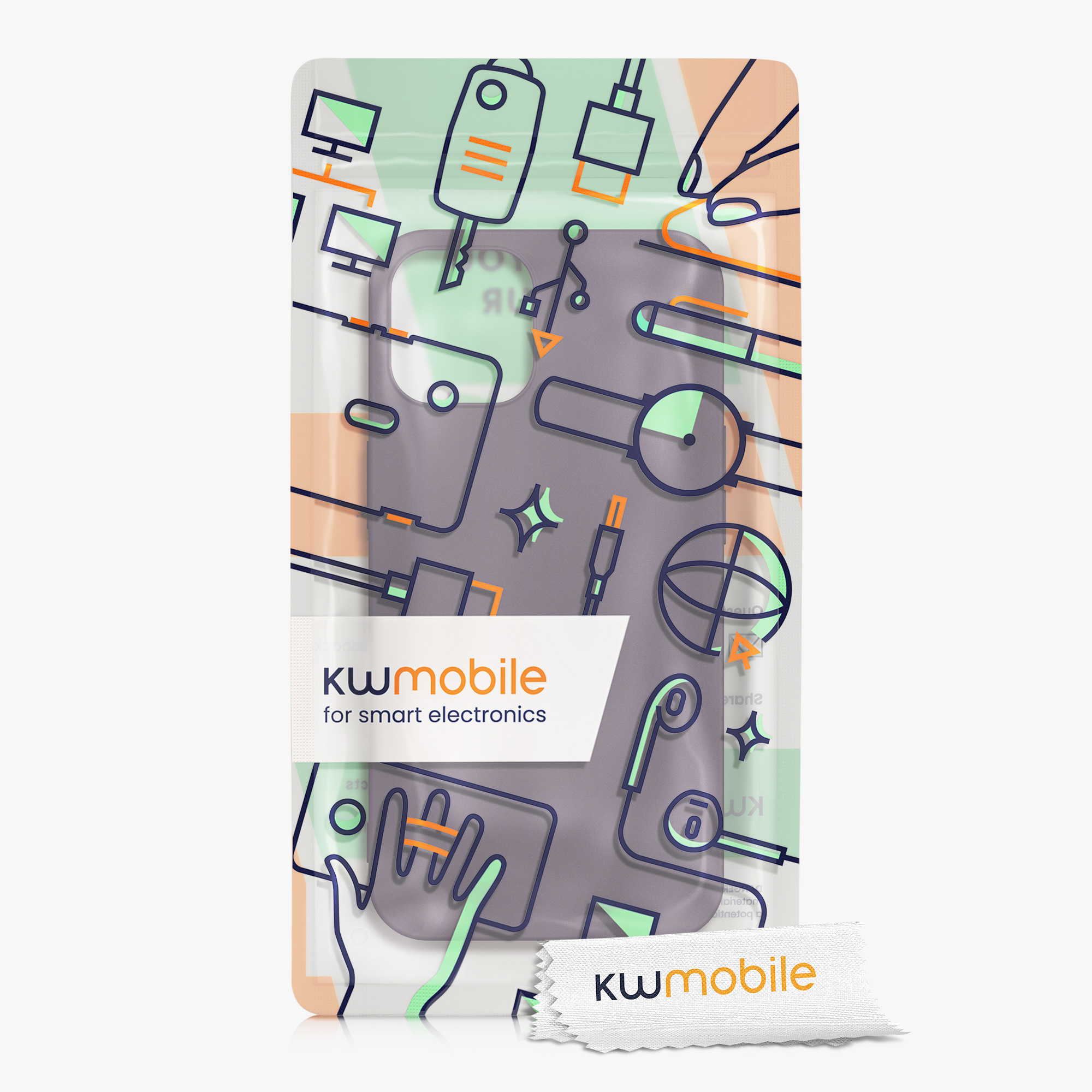 Silikonový kryt kwmobile pro iPhone 12 mini - světlá iris