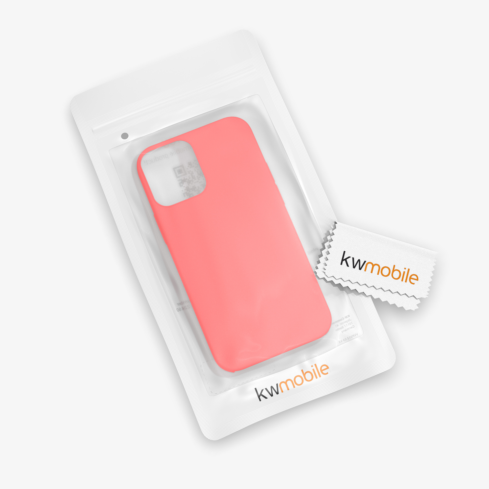 Silikonový kryt kwmobile pro iPhone 12 / iPhone 12 Pro - výrazná korálová