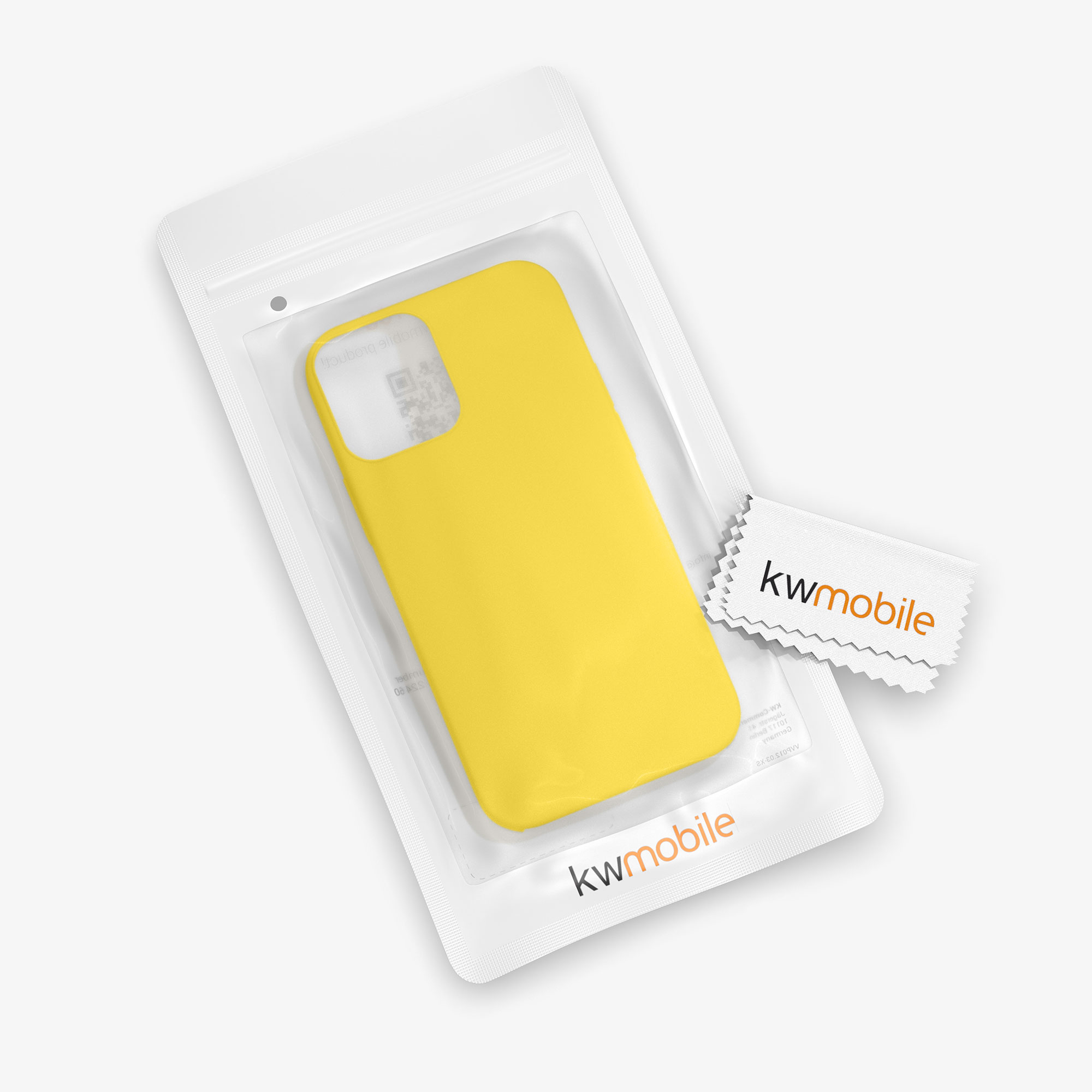 Silikonový kryt kwmobile pro iPhone 12 / iPhone 12 Pro - zářivě žlutá