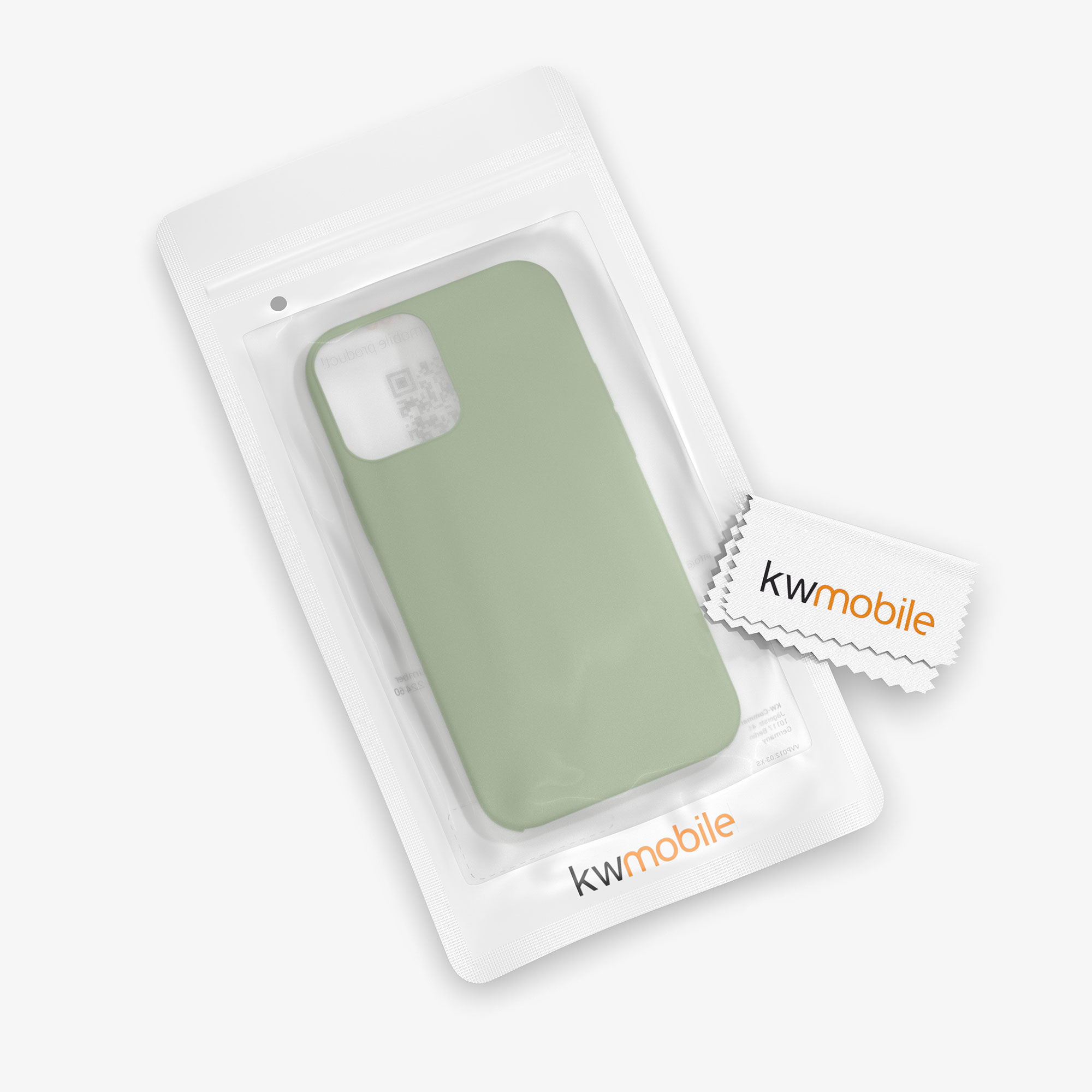Silikonový kryt kwmobile pro iPhone 12 / iPhone 12 Pro - šedozelená