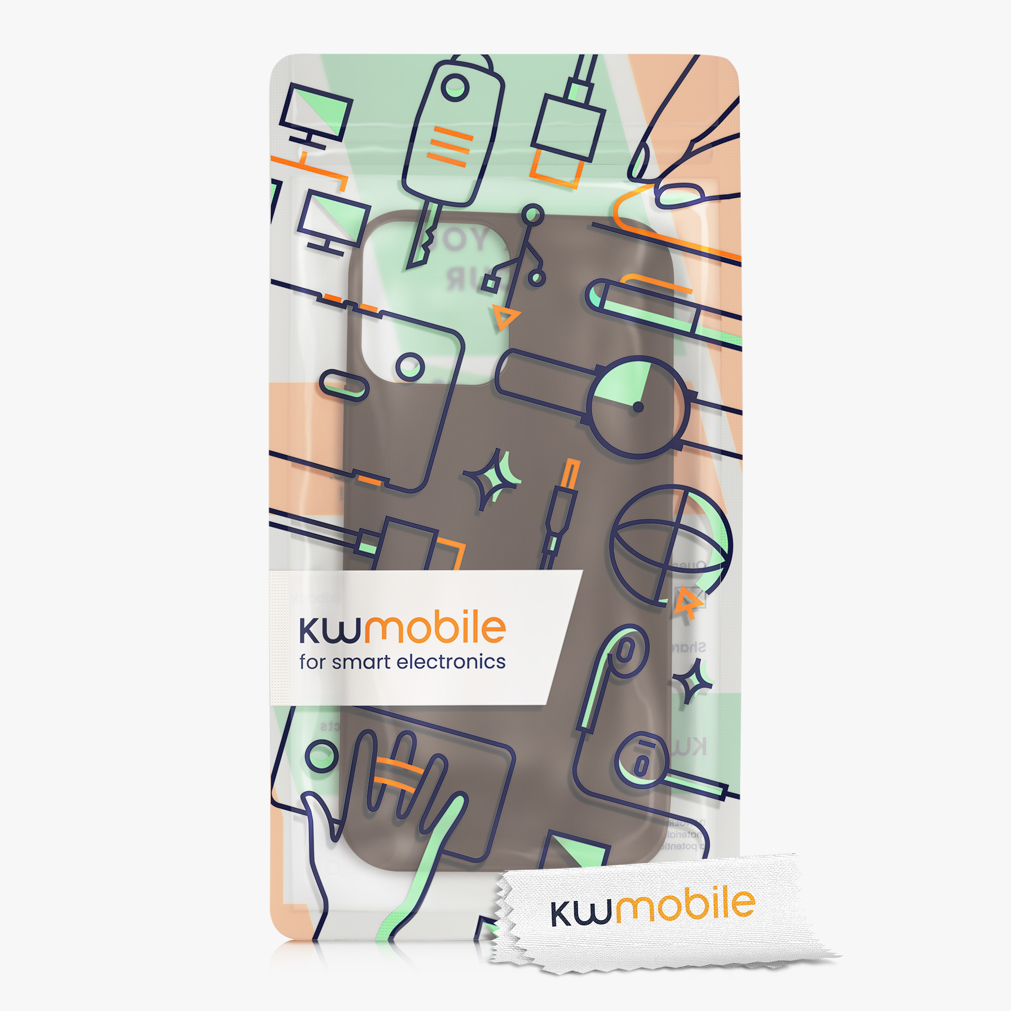Silikonový kryt kwmobile pro iPhone 12 / iPhone 12 Pro - čokoládová