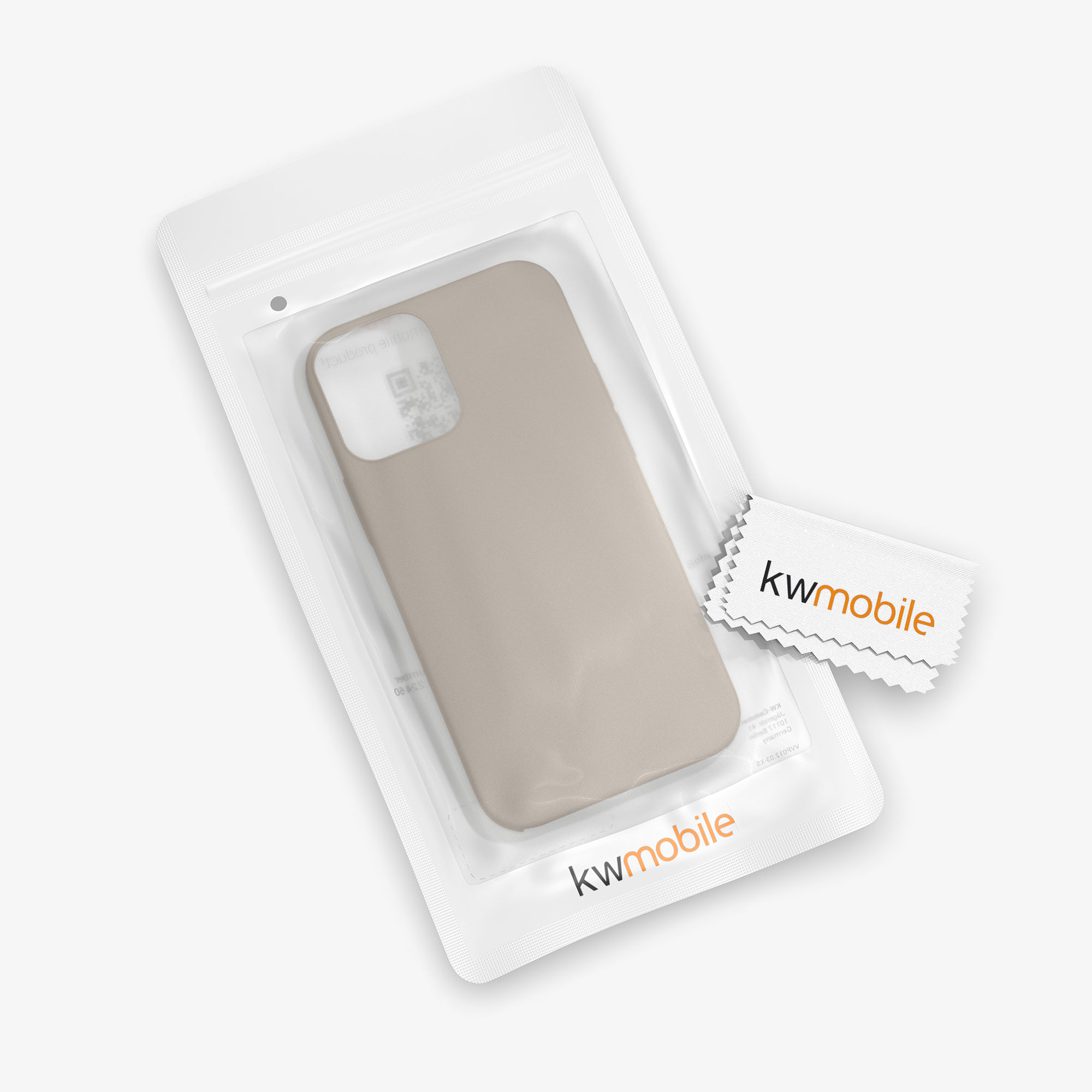Silikonový kryt kwmobile pro iPhone 12 / iPhone 12 Pro - taupe