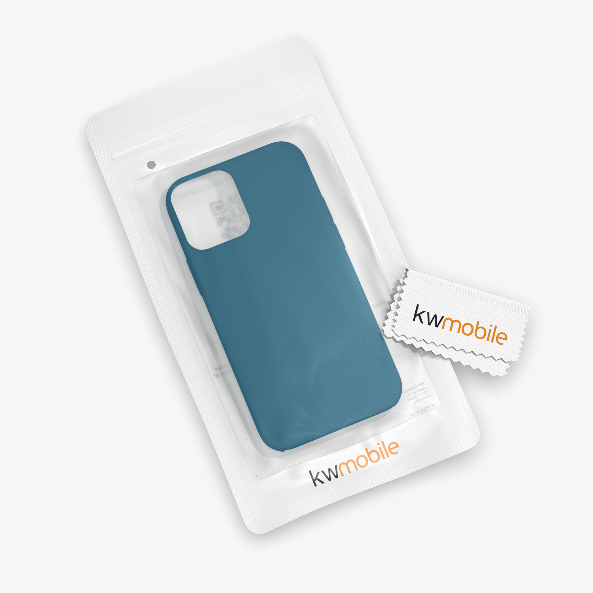 Silikonový kryt kwmobile pro iPhone 12 / iPhone 12 Pro - tyrkysová matná
