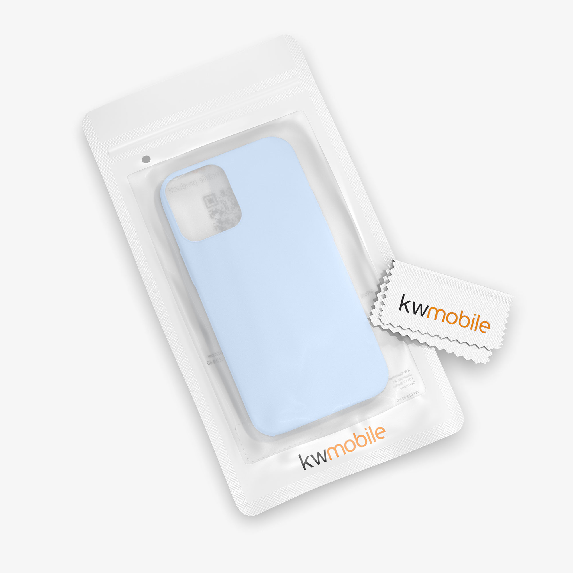 Silikonový kryt kwmobile pro iPhone 12 / iPhone 12 Pro - světle modrá matná