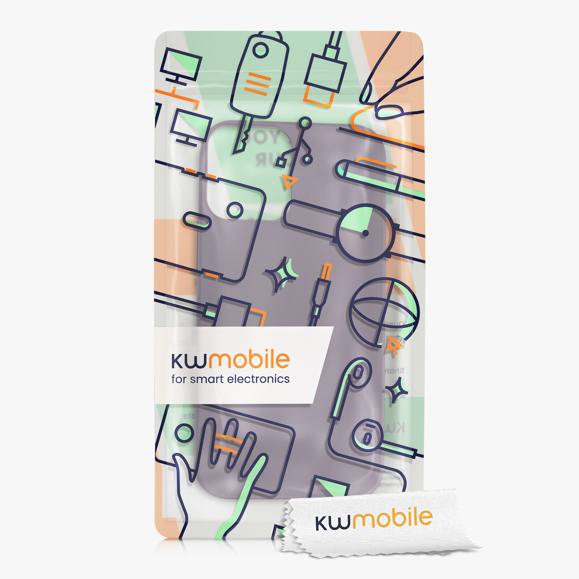 Silikonový kryt kwmobile pro iPhone 12 / iPhone 12 Pro - světlá iris