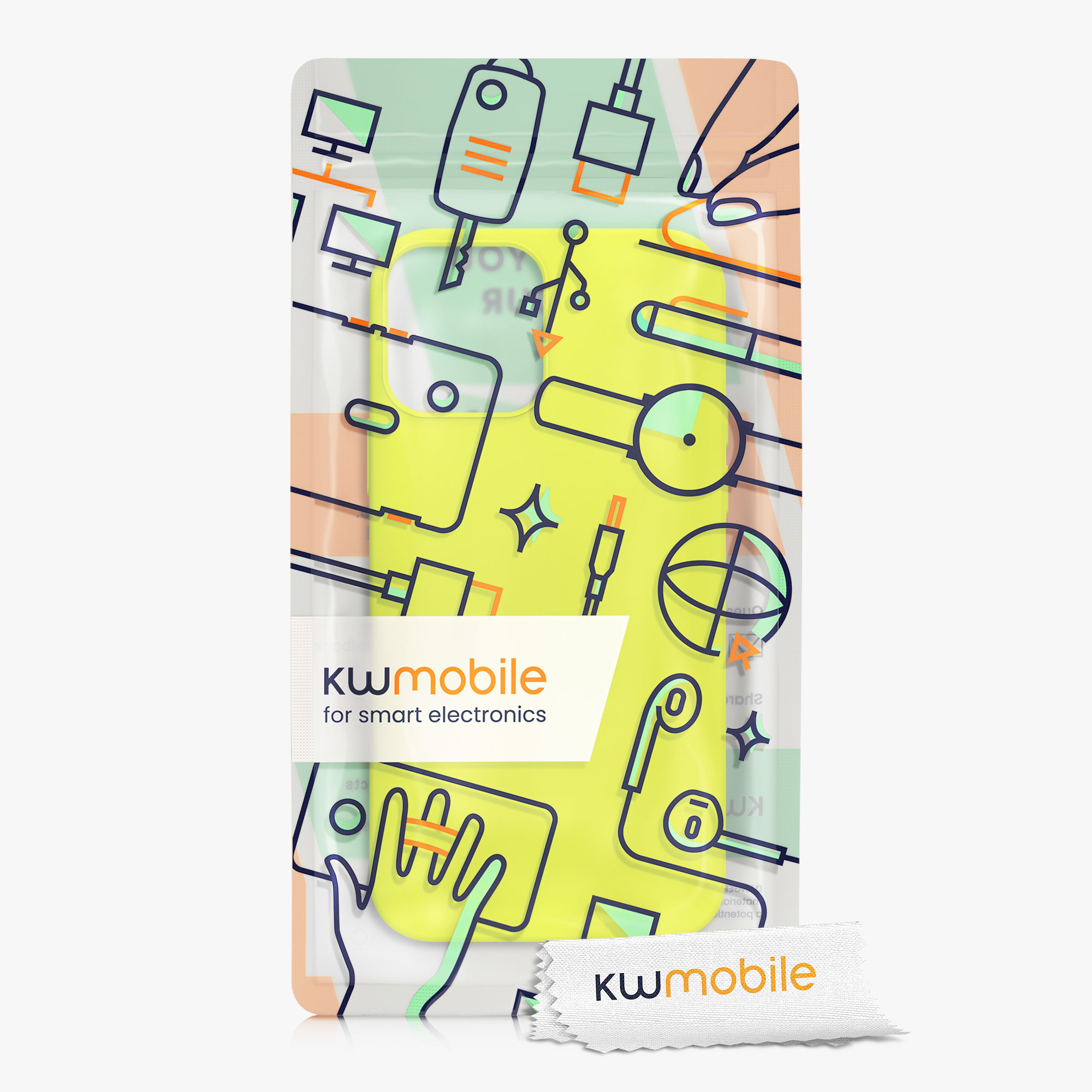 Silikonový kryt kwmobile pro iPhone 12 Pro Max - citronově žlutá