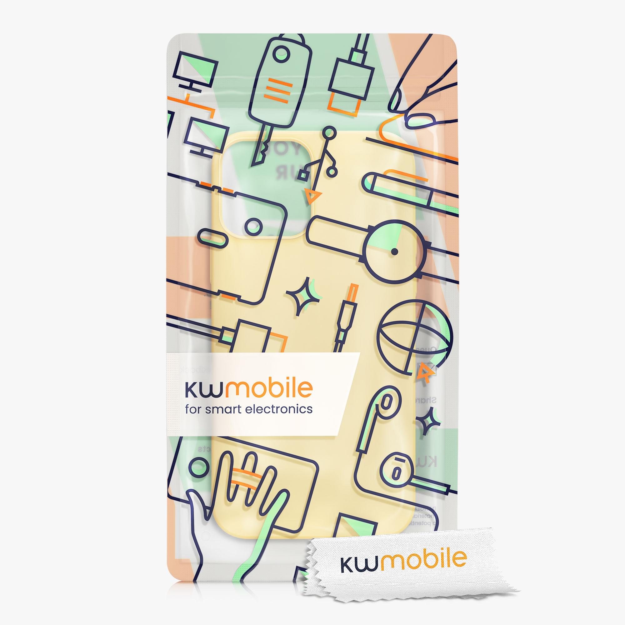 Silikonový kryt kwmobile pro iPhone 12 Pro Max - světle žlutá