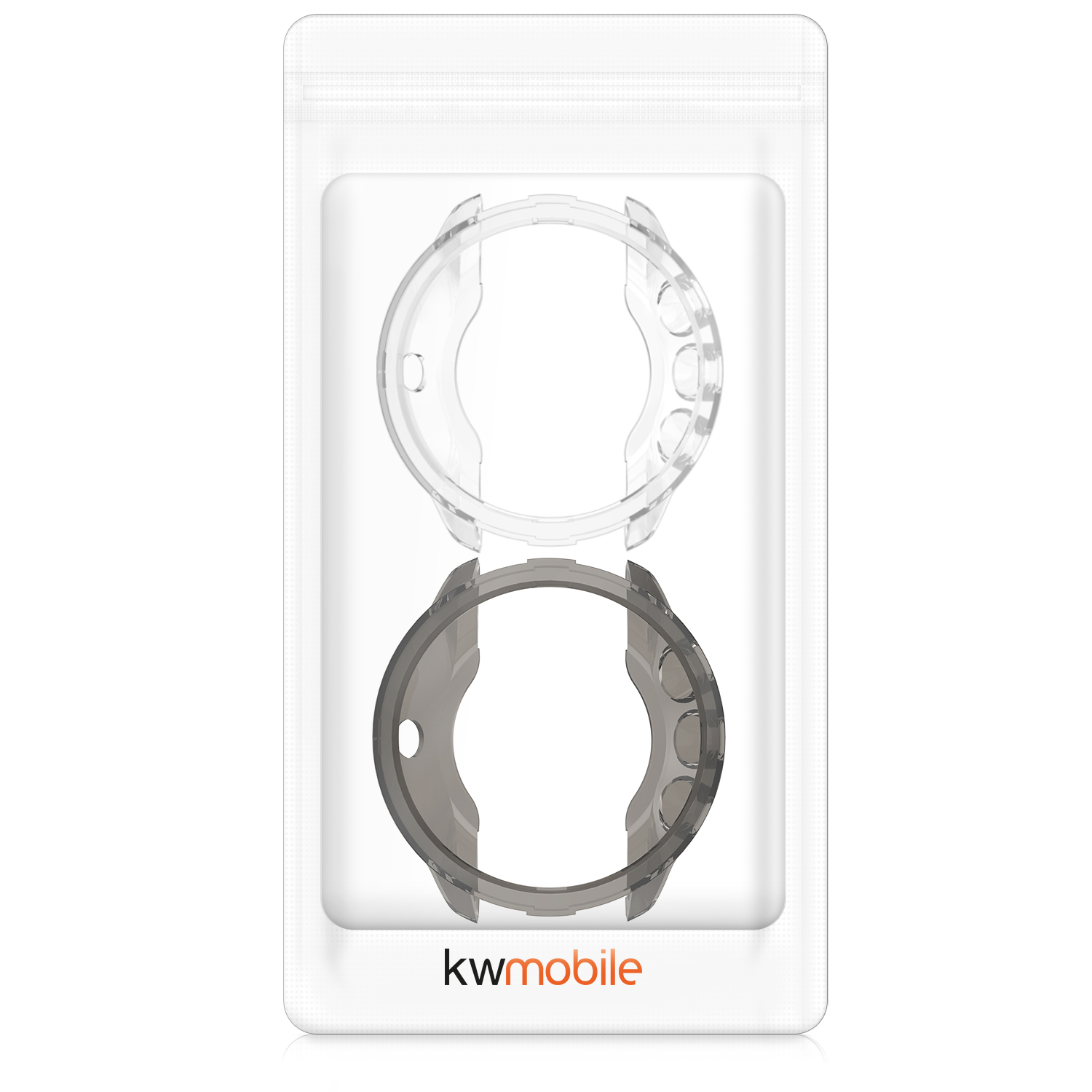 Silikonový rámeček hodinek Suunto 9 / 9 Baro / Spartan Sport Wrist HR kwmobile 2 ks transparentní / černá / transparentní