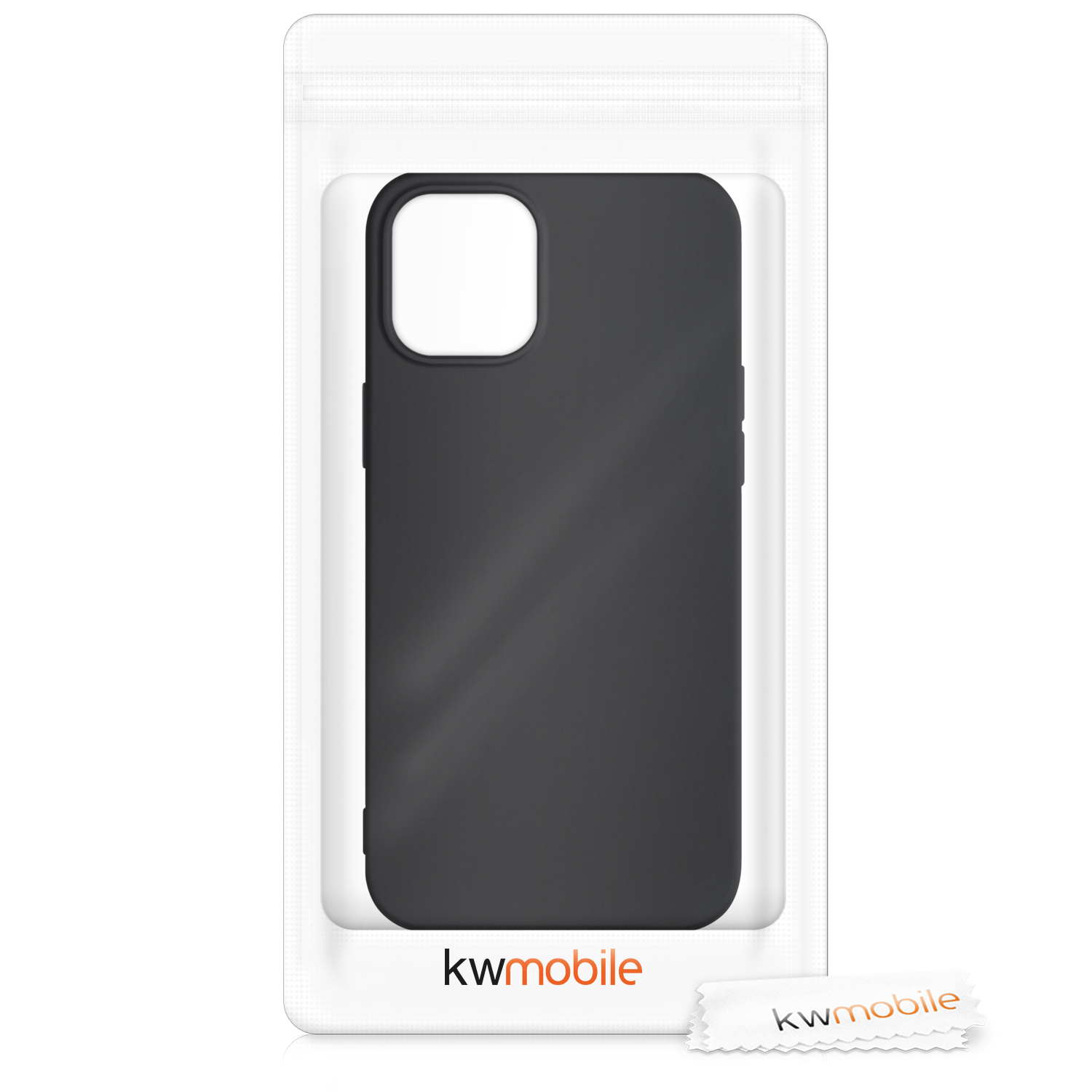 Silikonový kryt kwmobile pro iPhone 12 mini - černá matná