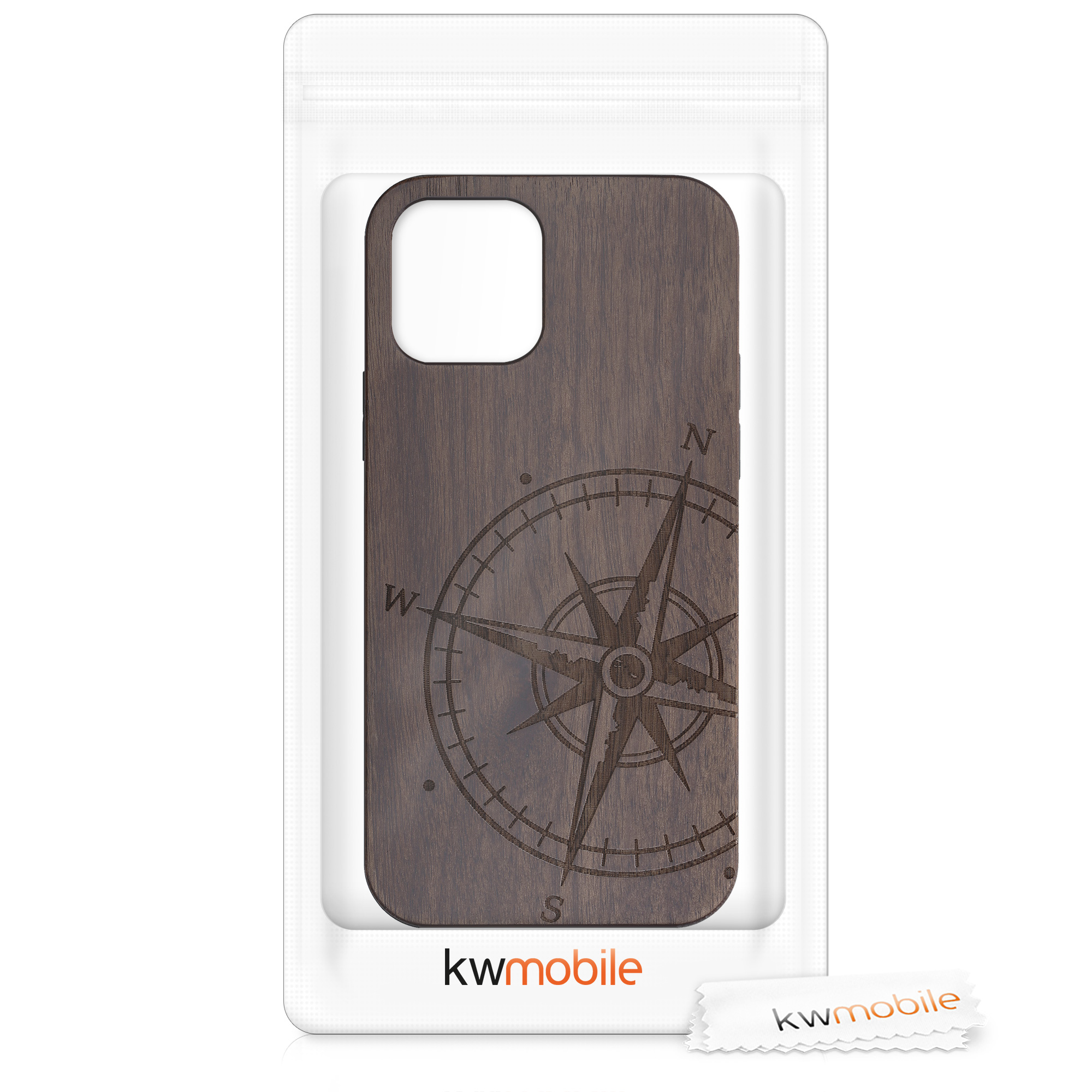 Kryt na mobil kwmobile iPhone 12 / iPhone 12 Pro - tmavě hnědá