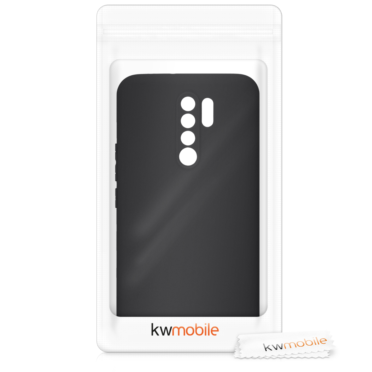 Kryt Xiaomi Redmi 9 silikonový TPU černá matná kwmobile