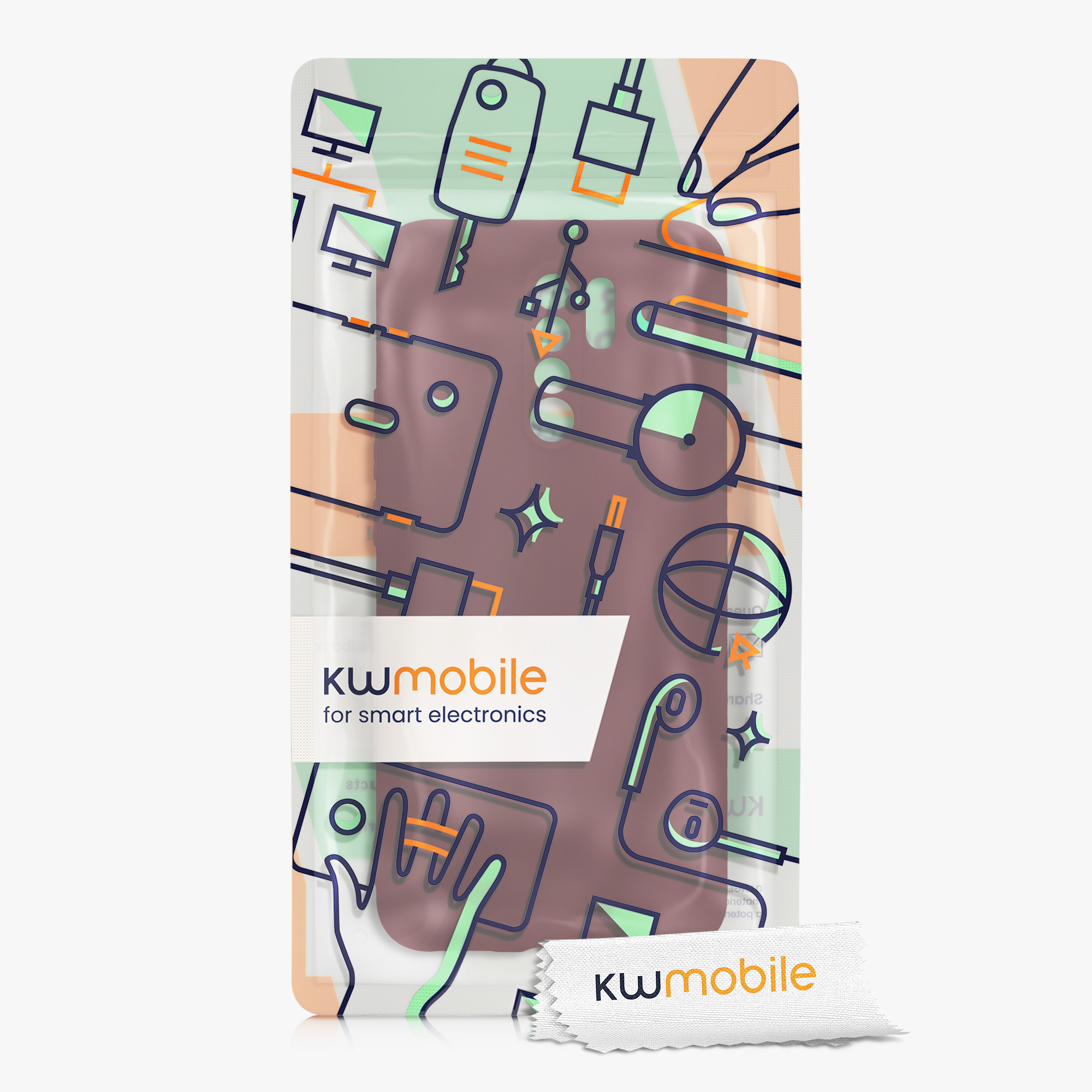 Kryt Xiaomi Redmi 9 silikonový TPU červená kwmobile