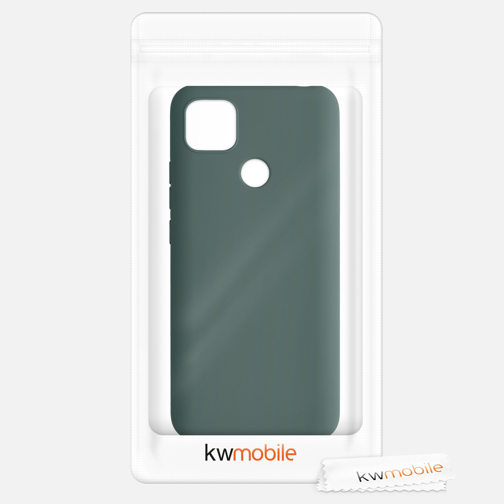 Kryt Xiaomi Redmi 9C silikonový TPU modrozelená kwmobile