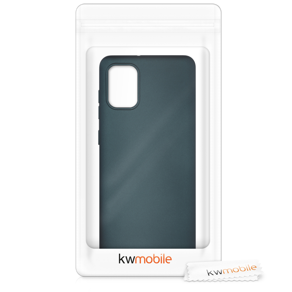 Kryt na mobil Samsung Galaxy A31 kwmobile TPU metalický Metalická petrolejová