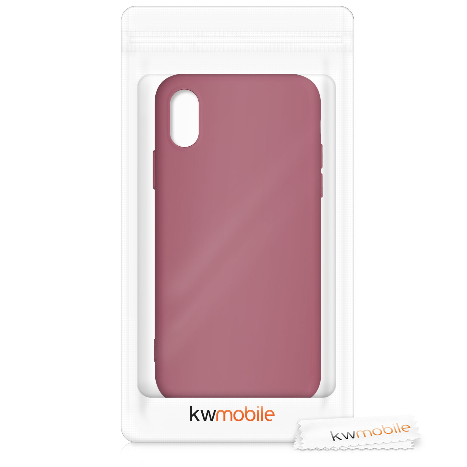 Silikonový kryt na mobil kwmobile pro Apple iPhone XS - tmavě růžová