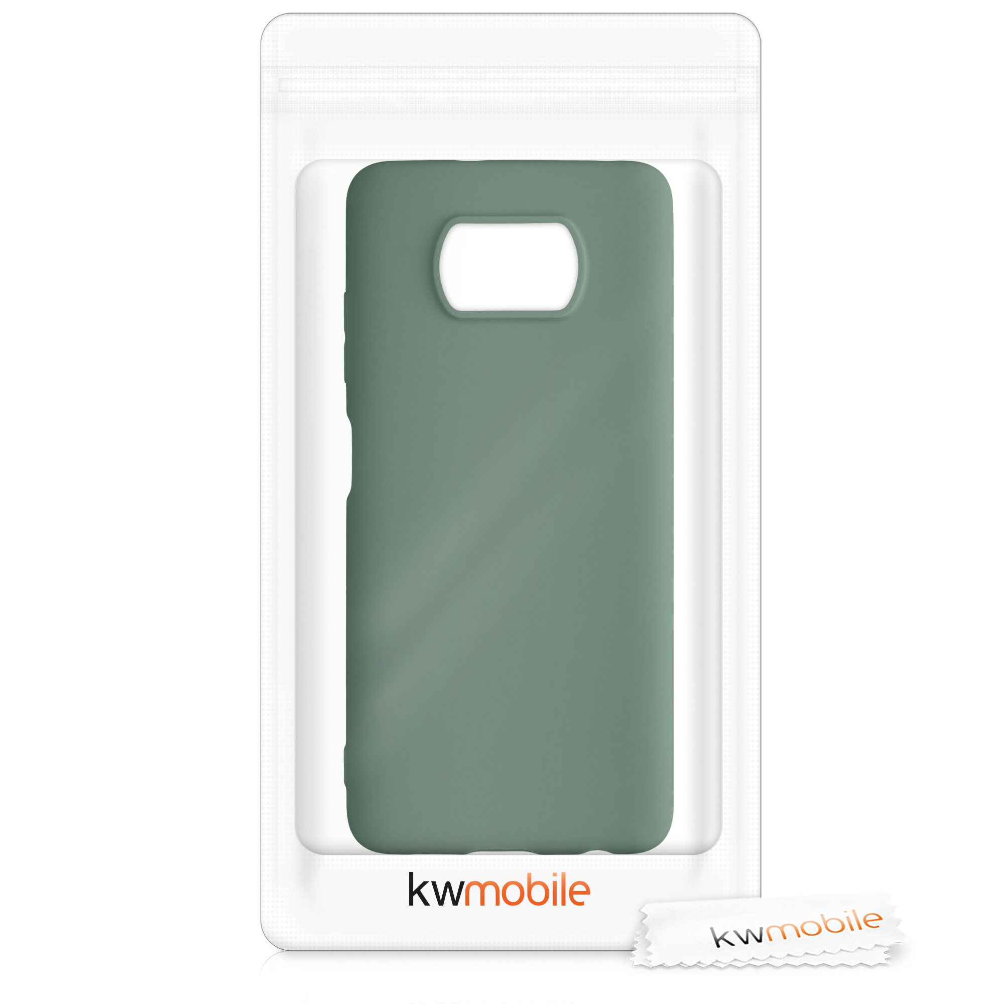 Kryt Xiaomi Poco X3 NFC silikonový TPU lesní zelená kwmobile