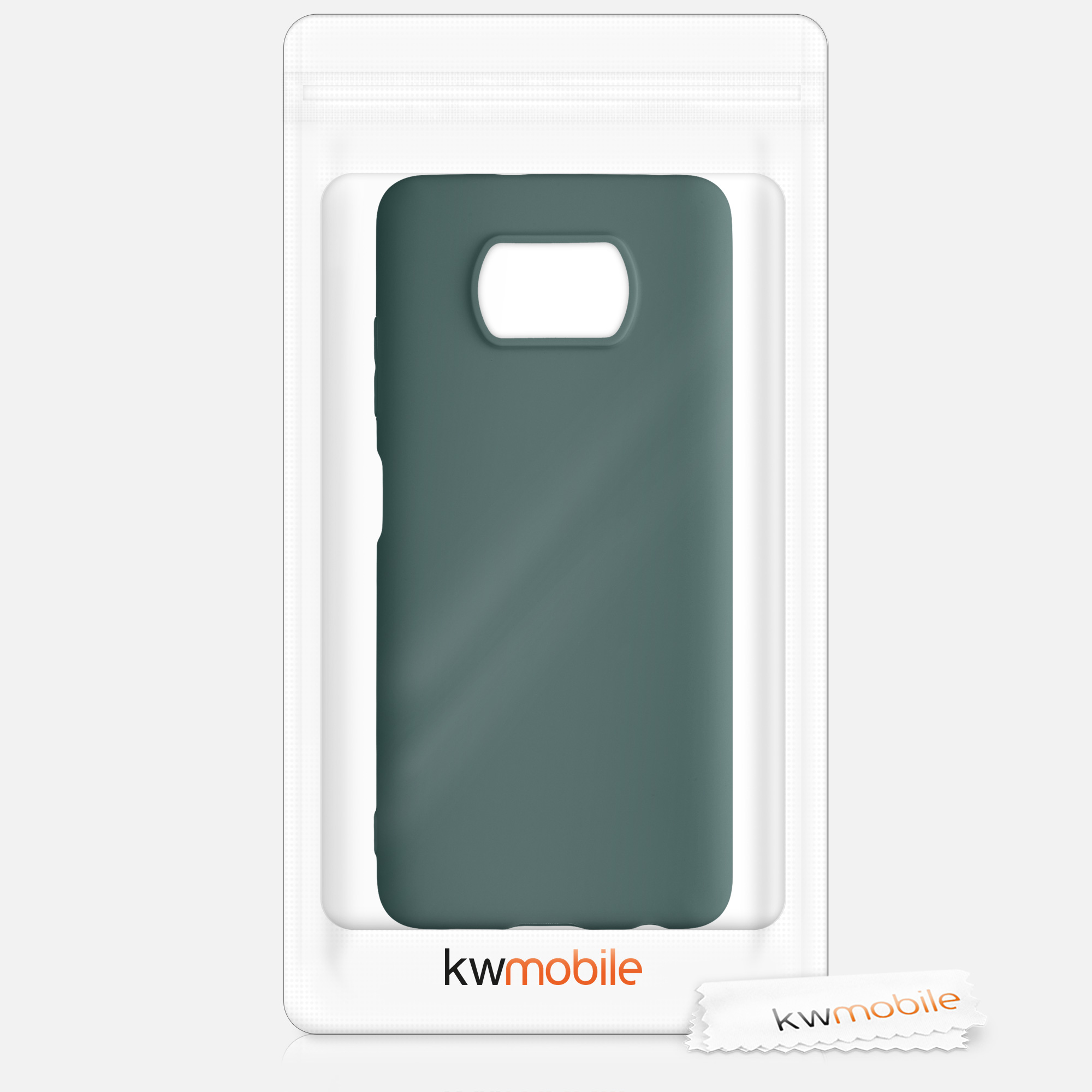Kryt Xiaomi Poco X3 NFC silikonový TPU modrozelená kwmobile