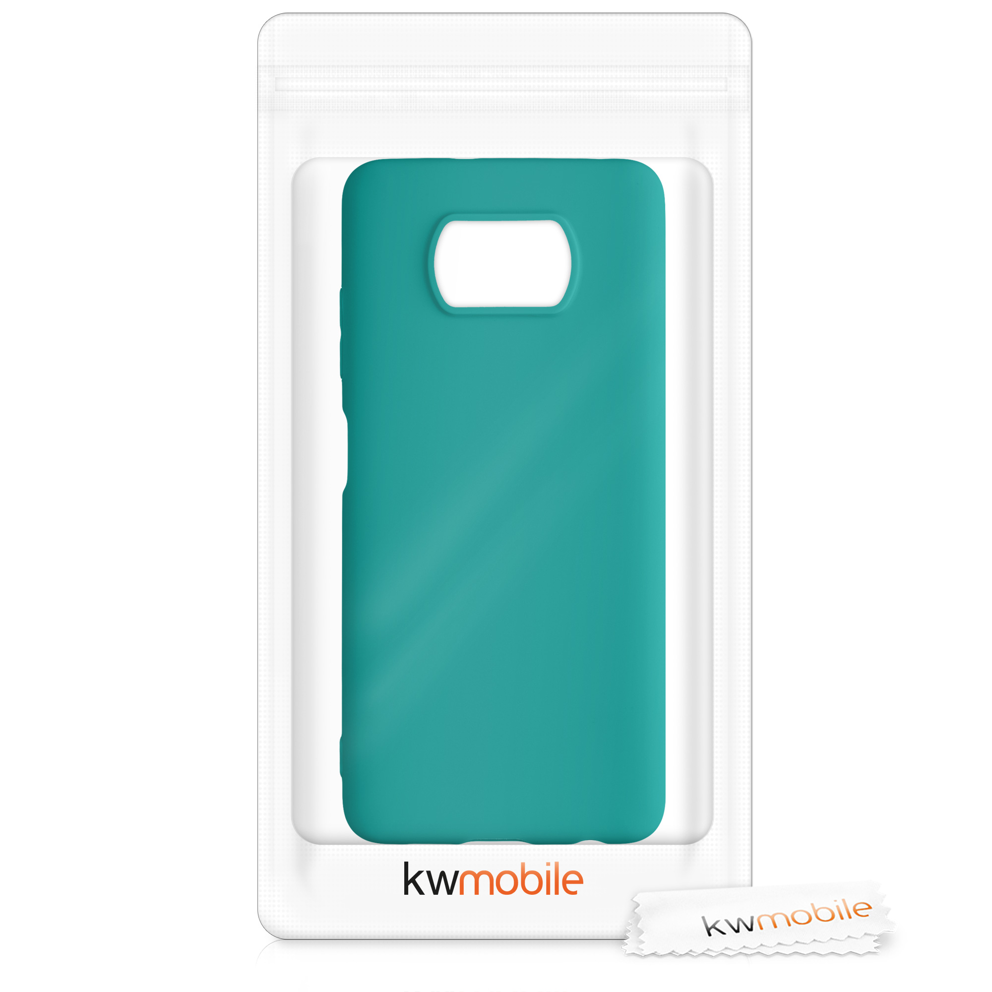 Kryt Xiaomi Poco X3 NFC silikonový TPU modrozelená matná kwmobile