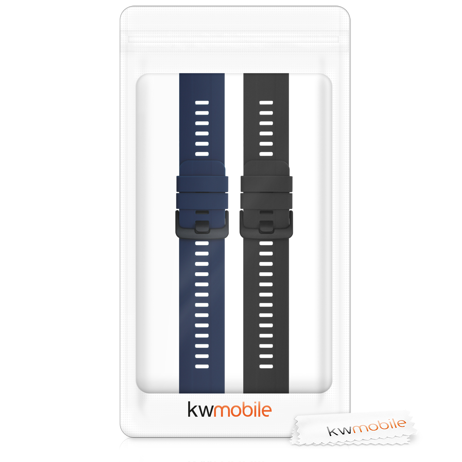 Náhradní řemínky HONOR Watch GS Pro sada 2 ks černá/tmavě modrá kwmobile