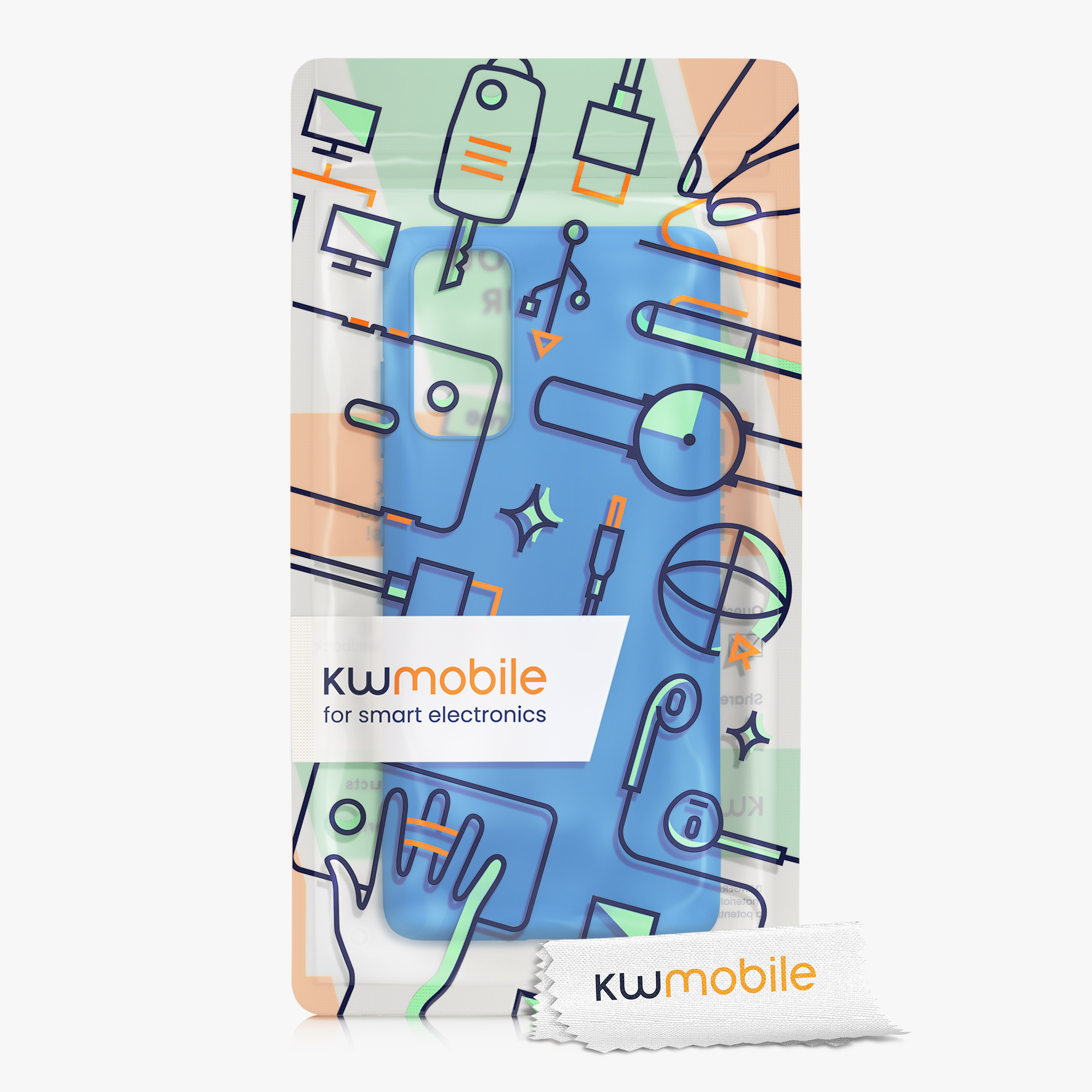 Kryt na mobil Samsung Galaxy S20 FE kwmobile TPU modrý Blue Reef