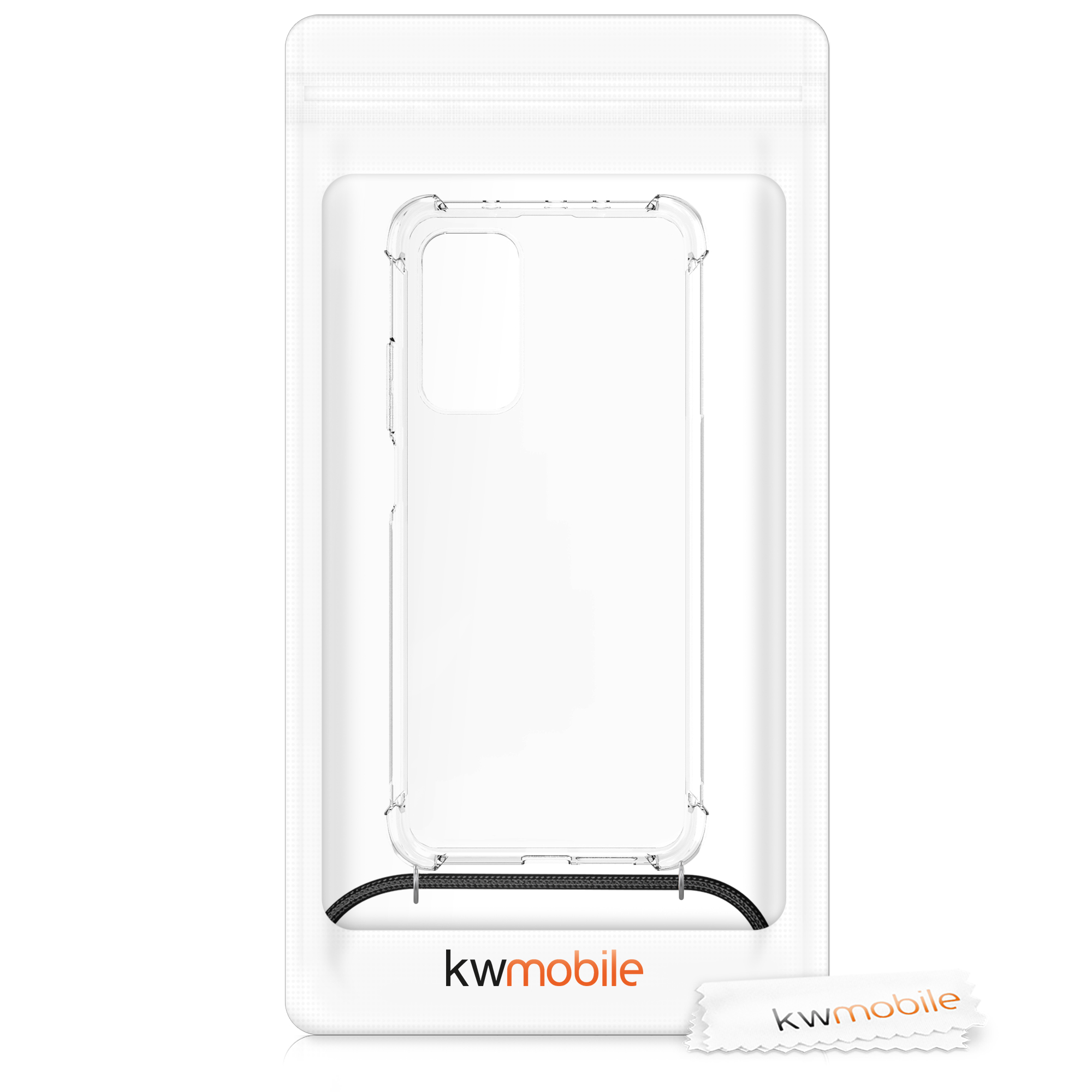 Crossbody kryt kwmobile Xiaomi Mi 10T / Mi 10T Pro, černá / transparentní