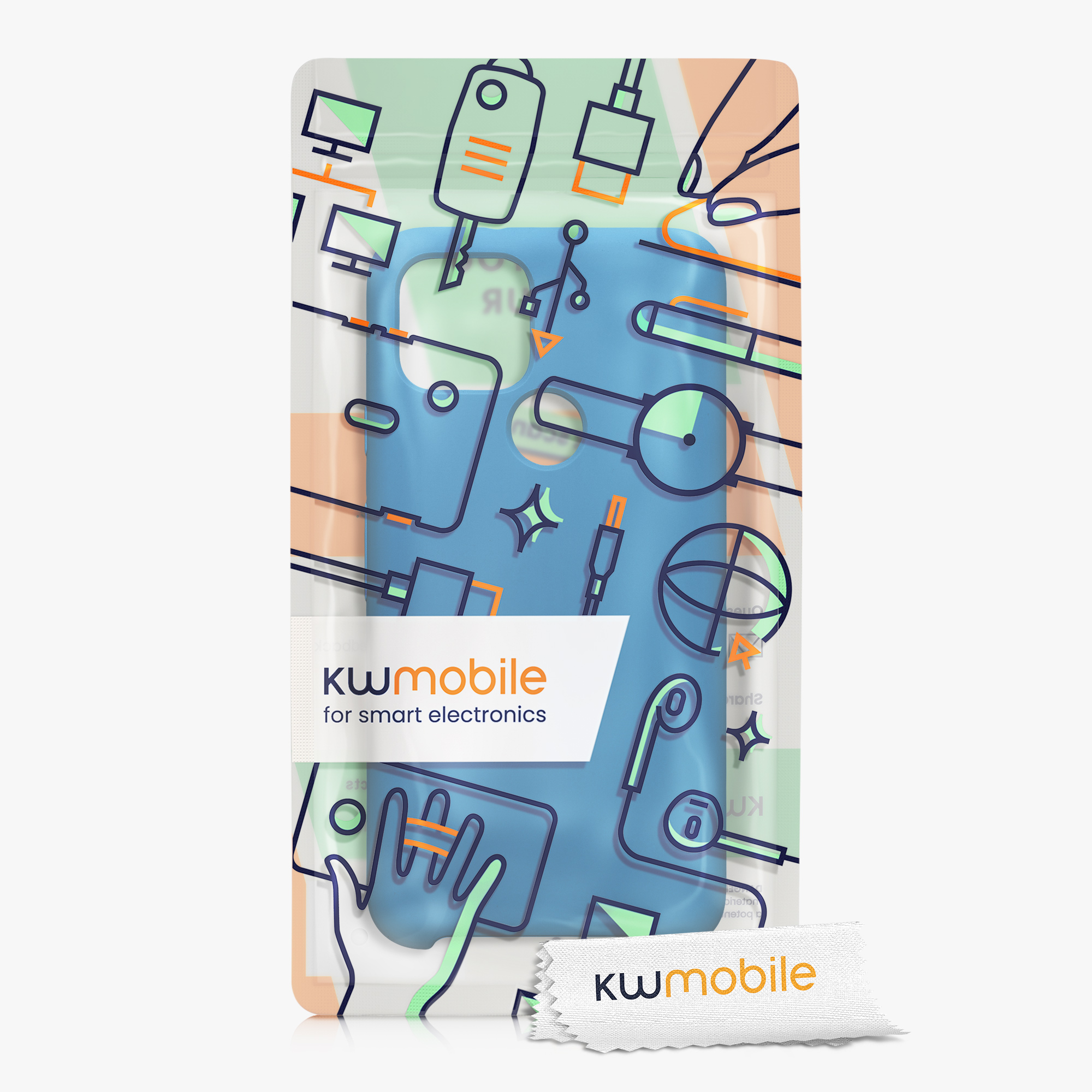 Zadní kryt kwmobile pro Google Pixel 5 - wireless charging modrá reef