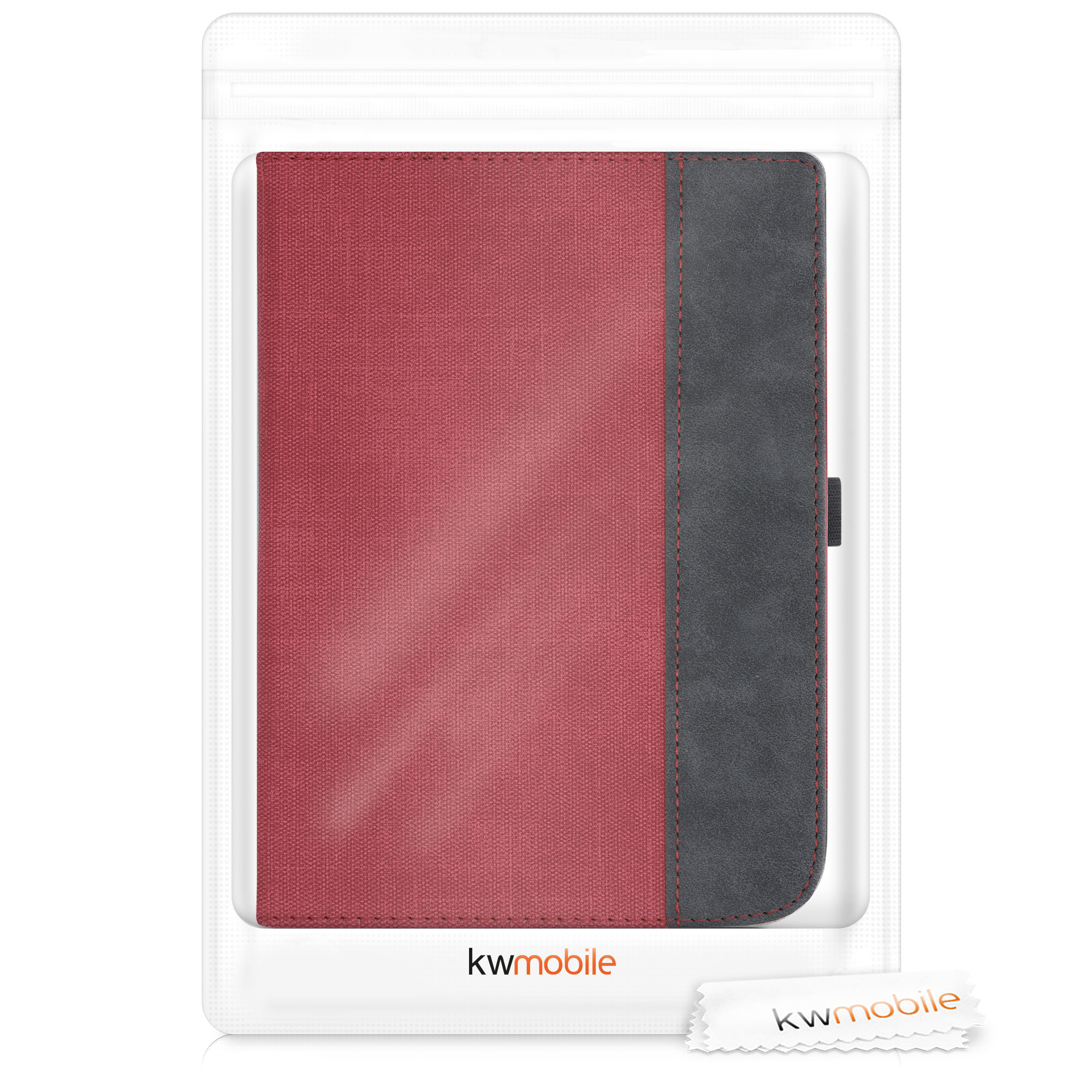 Pouzdro na čtečku kwmobile pro Pocketbook InkPad 3 / 3 Pro / Color /… - červená / tmavě šedá