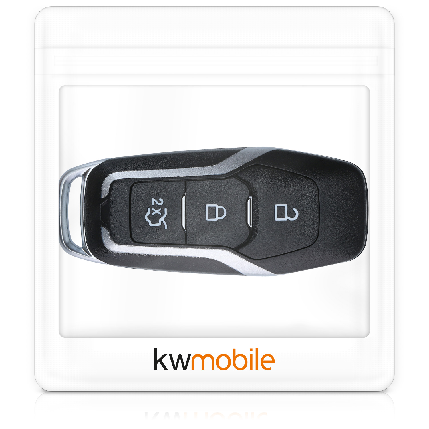 Kryt klíče Ford 3 tlačítka MyKey (Key Free) kwmobile černá pevný plast