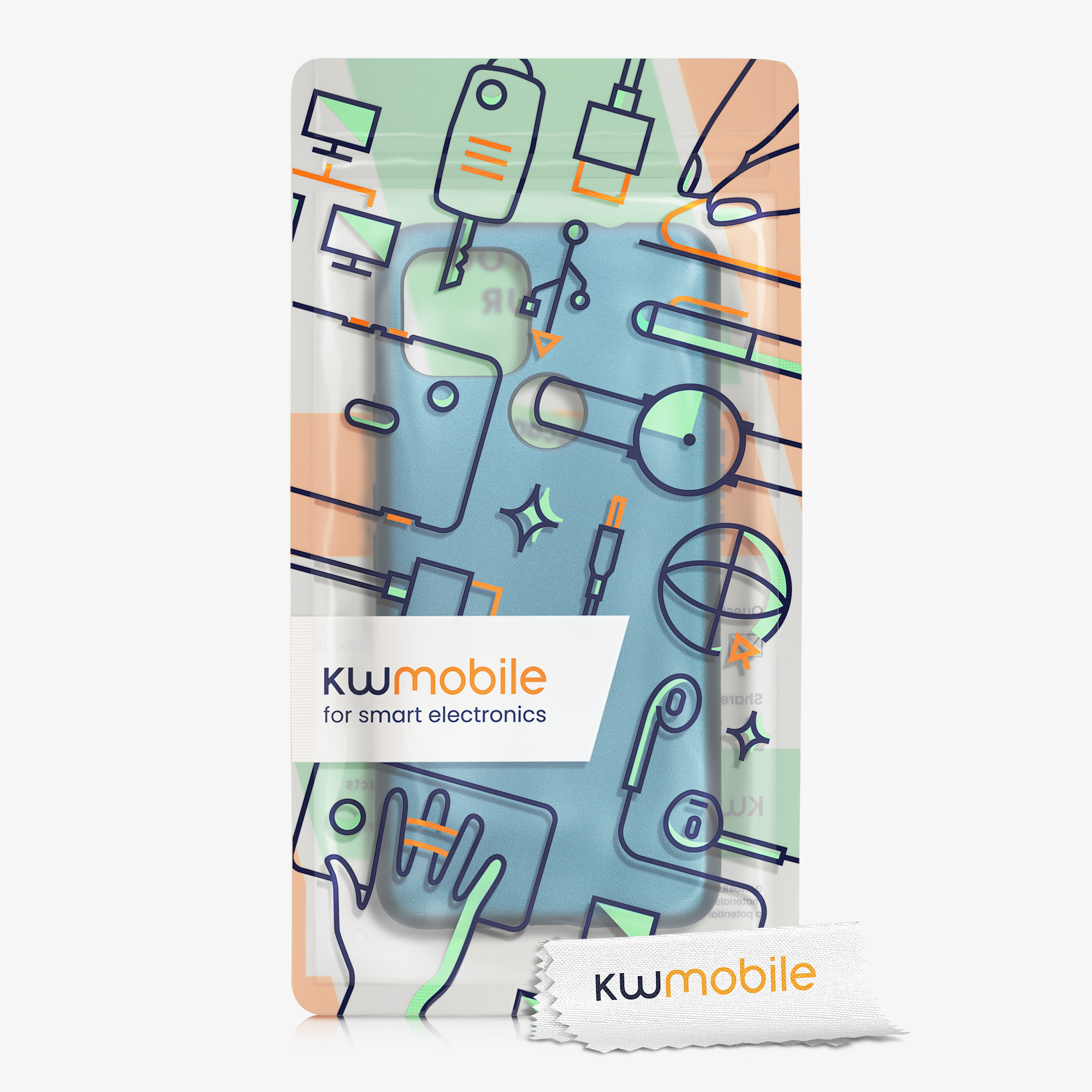 Zadní kryt kwmobile pro Google Pixel 4a - metalická karibská modrá