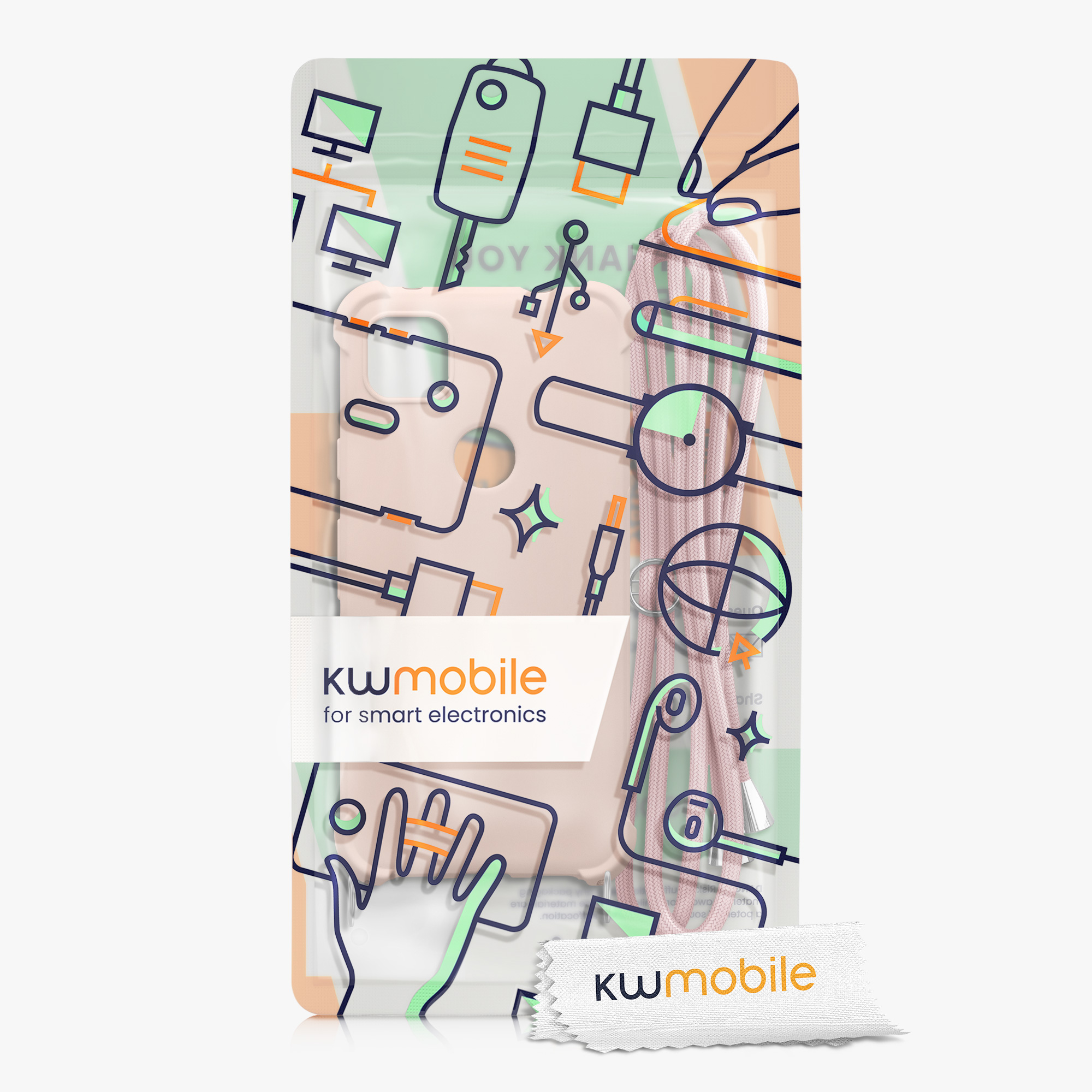 Crossbody kryt kwmobile pro Google Pixel 4a - mother of pearl