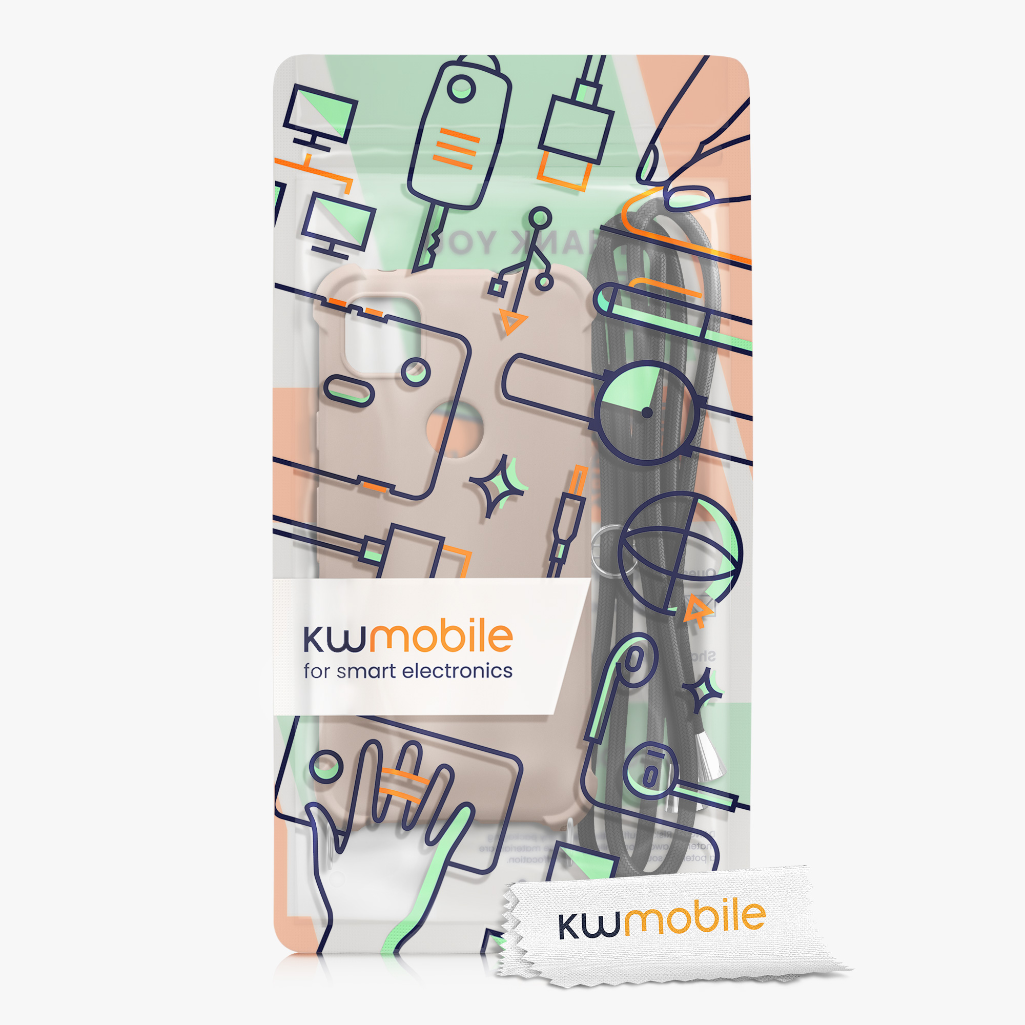 Crossbody kryt kwmobile pro Google Pixel 4a - cream