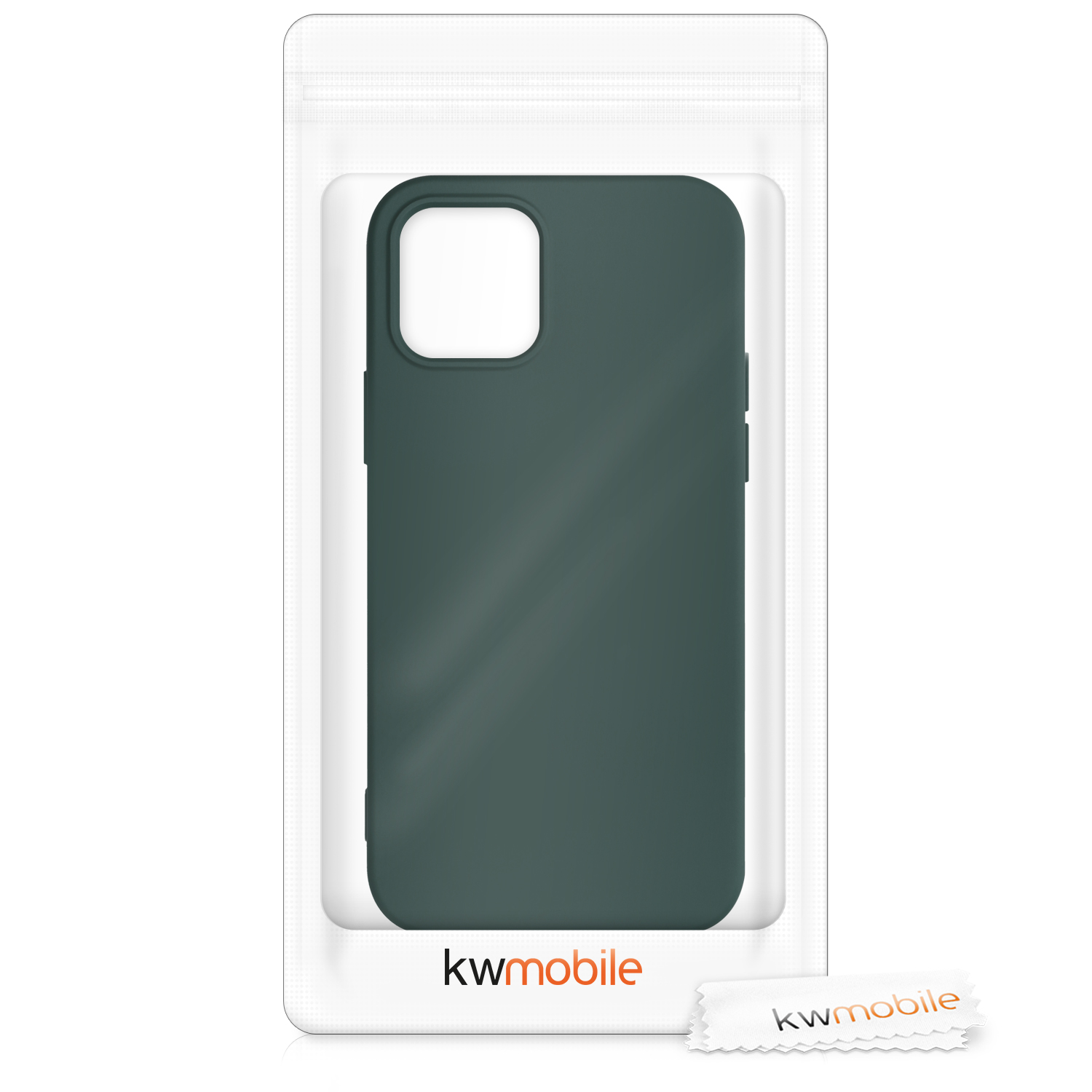 Kryt na mobil kwmobile iPhone 12 / iPhone 12 Pro Case - mechově zelená