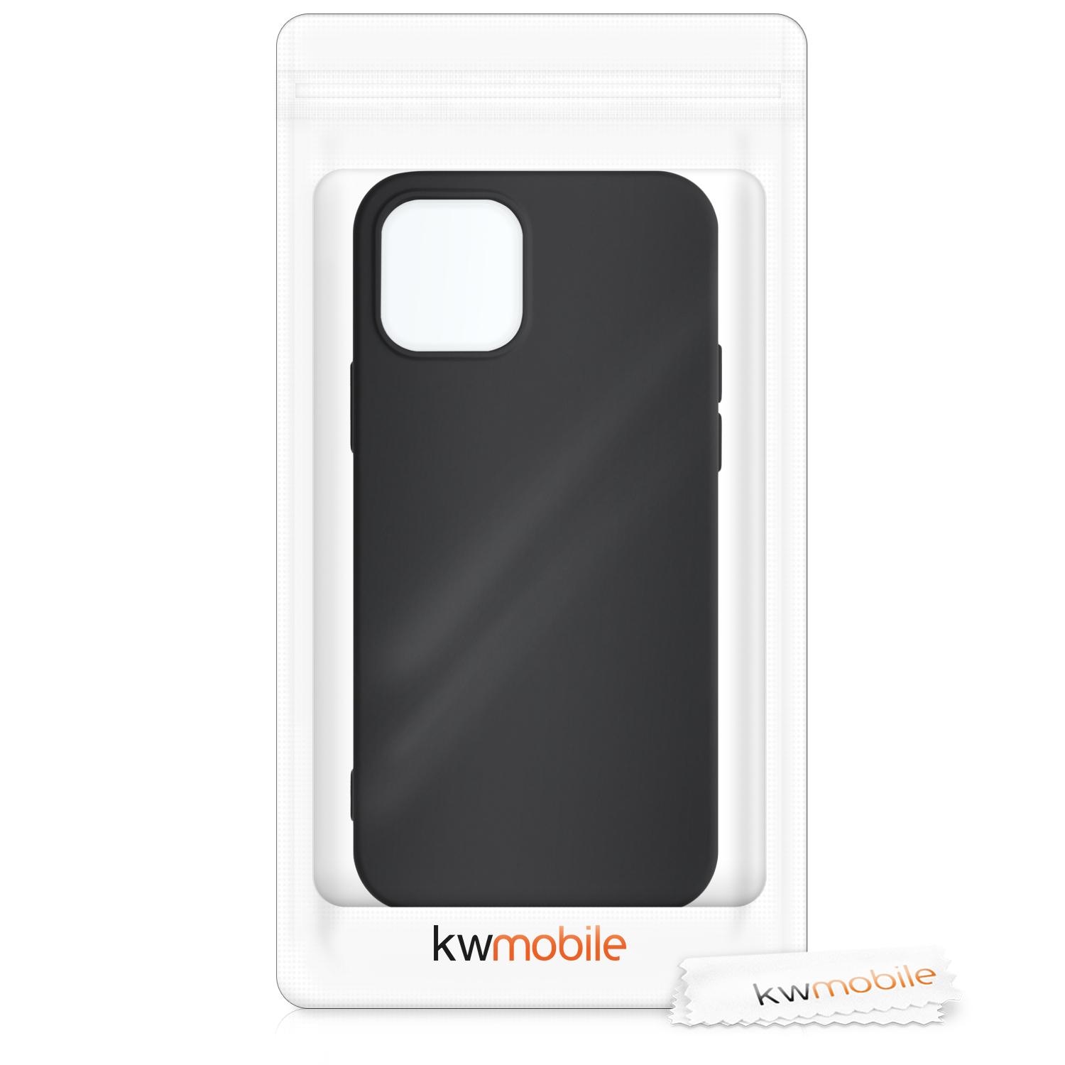 Silikonový kryt kwmobile pro iPhone 12 / iPhone 12 Pro - černá matná