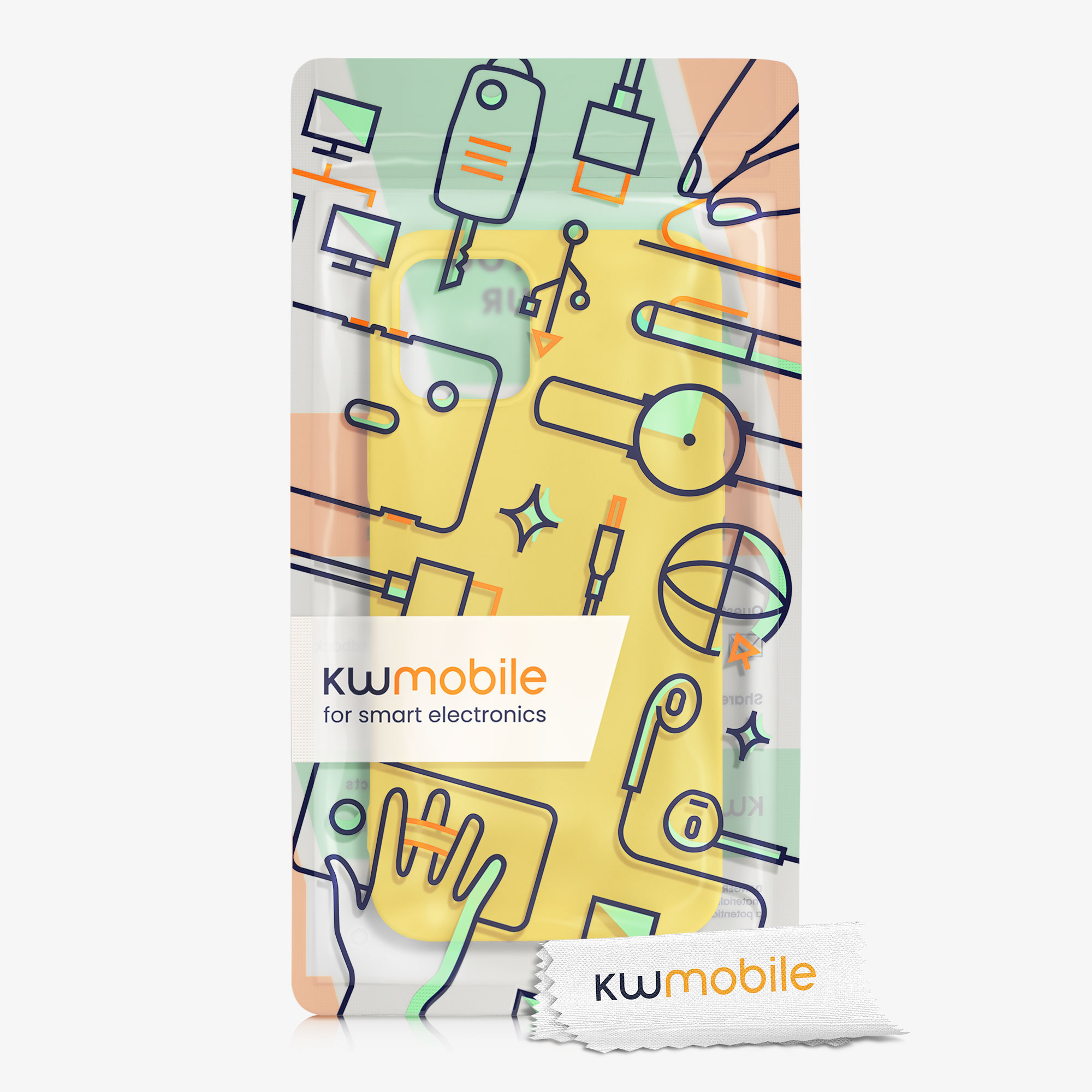 Silikonový kryt kwmobile pro iPhone 12 / iPhone 12 Pro - zářivě žlutá