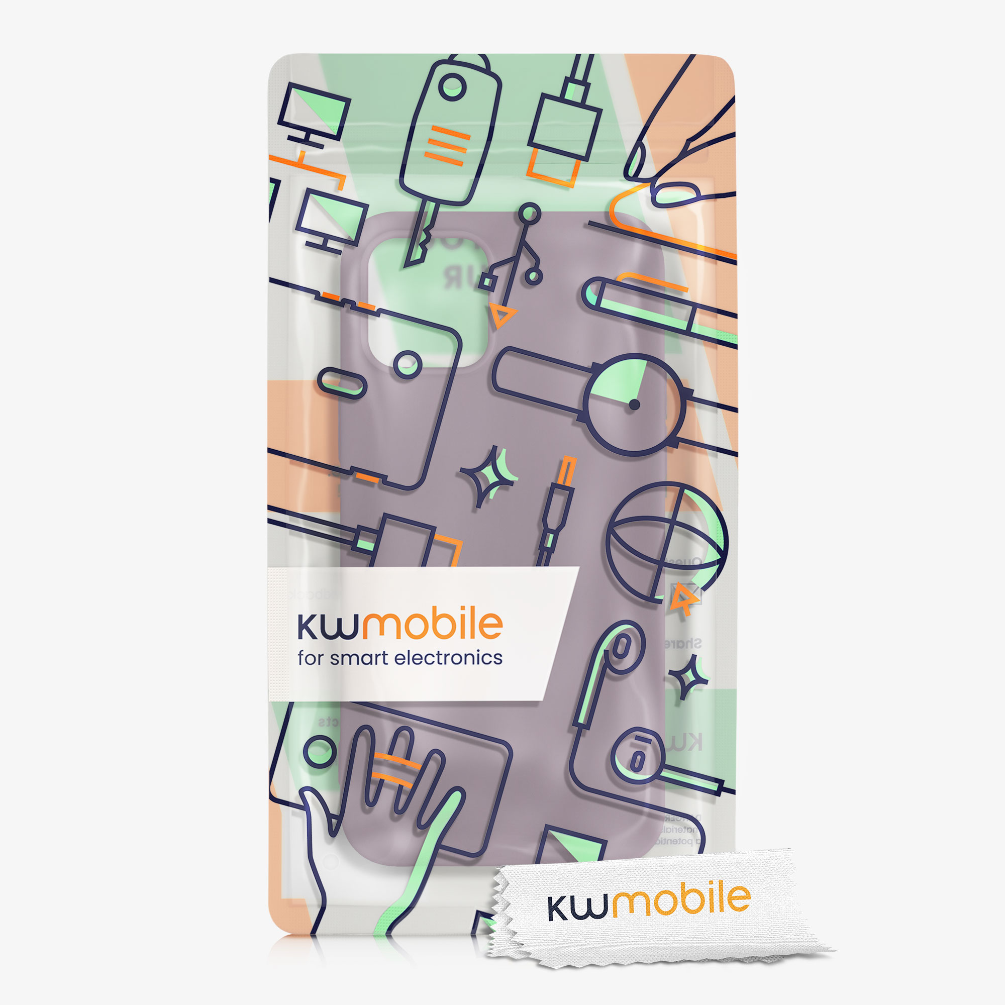 Silikonový kryt kwmobile pro iPhone 12 / iPhone 12 Pro - světlá iris