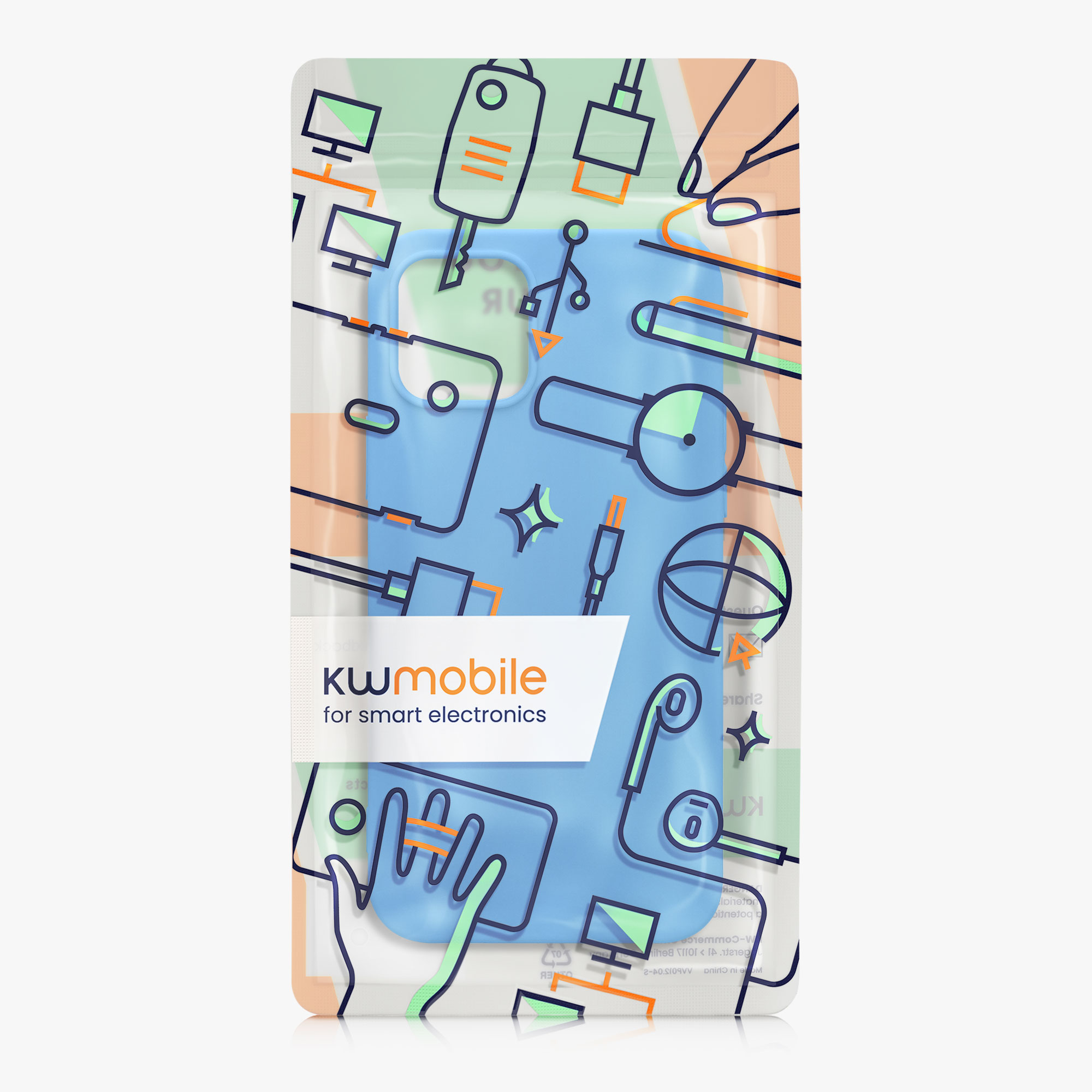 Silikonový kryt kwmobile pro iPhone 12 / iPhone 12 Pro - neonově modrá