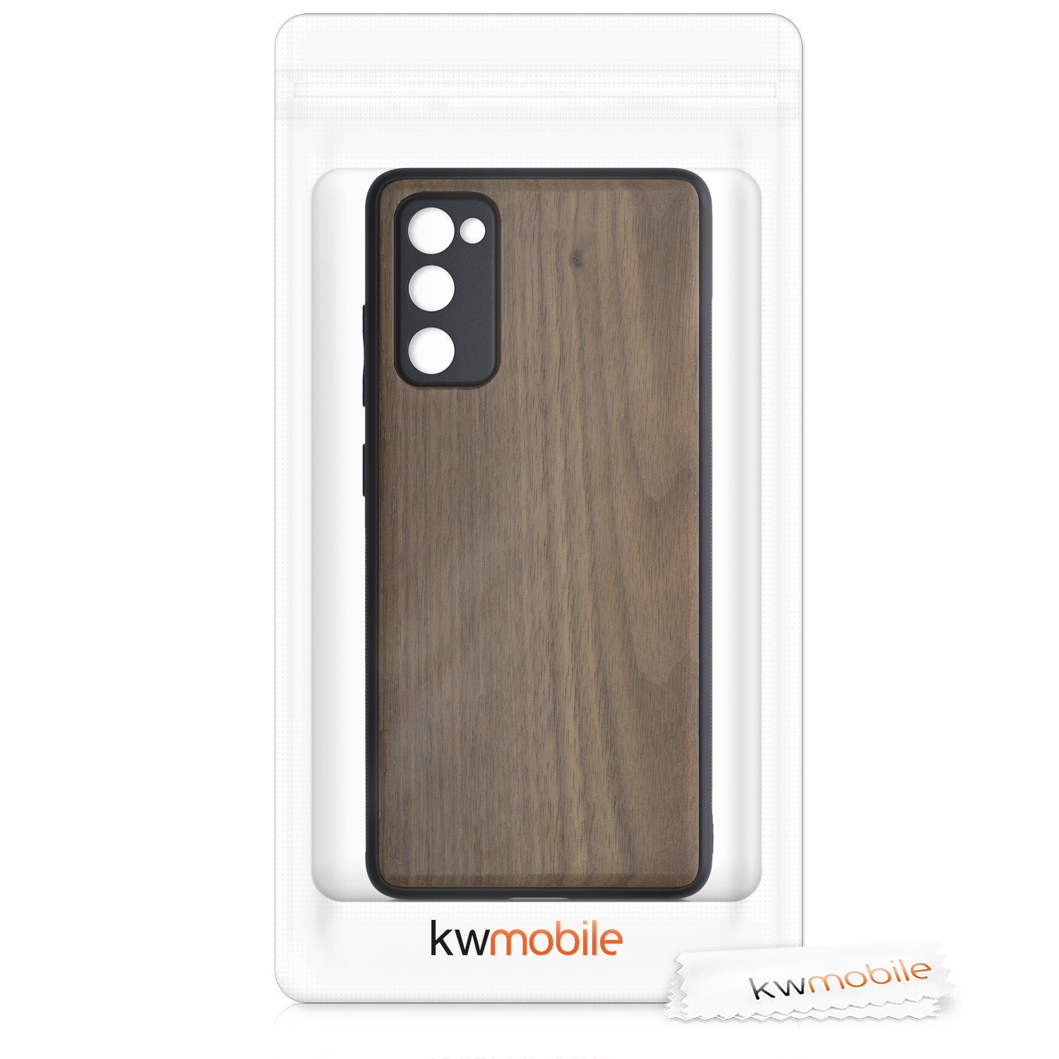 Dřevěný kryt na mobil Samsung Galaxy S20 FE kwmobile tmavě hnědý