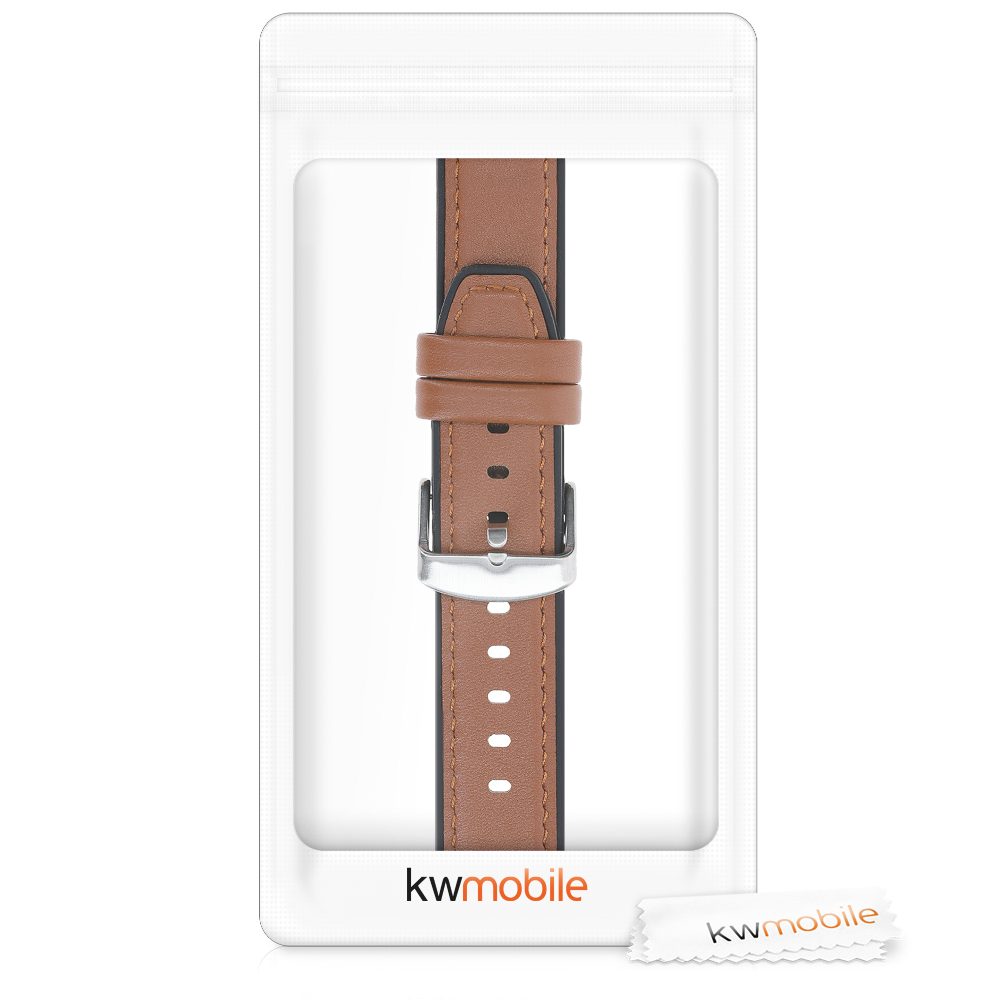 Řemínek pro Huami Amzfit GTR (47mm) / GTR 2 / GTR 3 / GTR 4 kwmobile - hnědá a černá