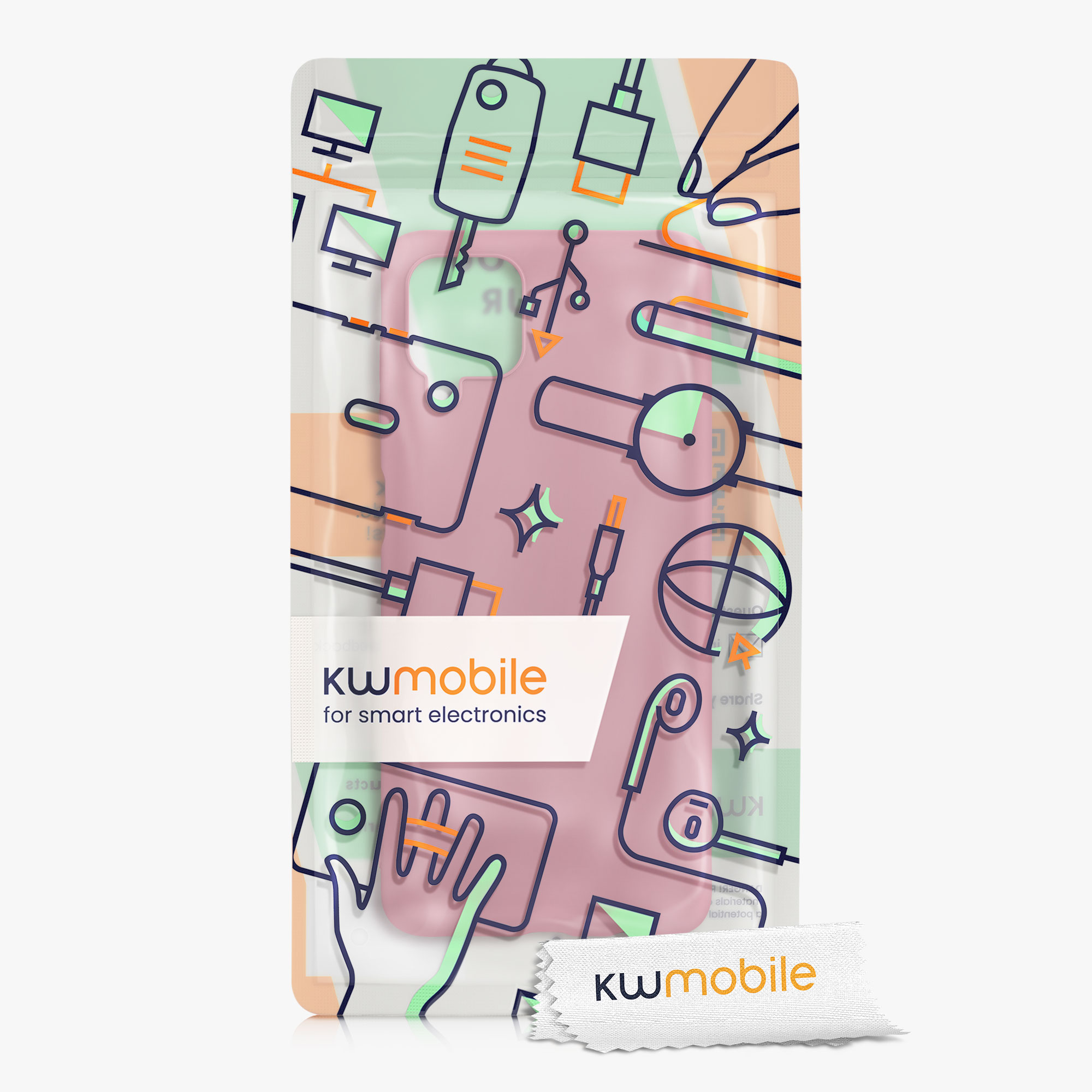 Kryt na mobil Samsung Galaxy A12 kwmobile TPU tmavě růžový