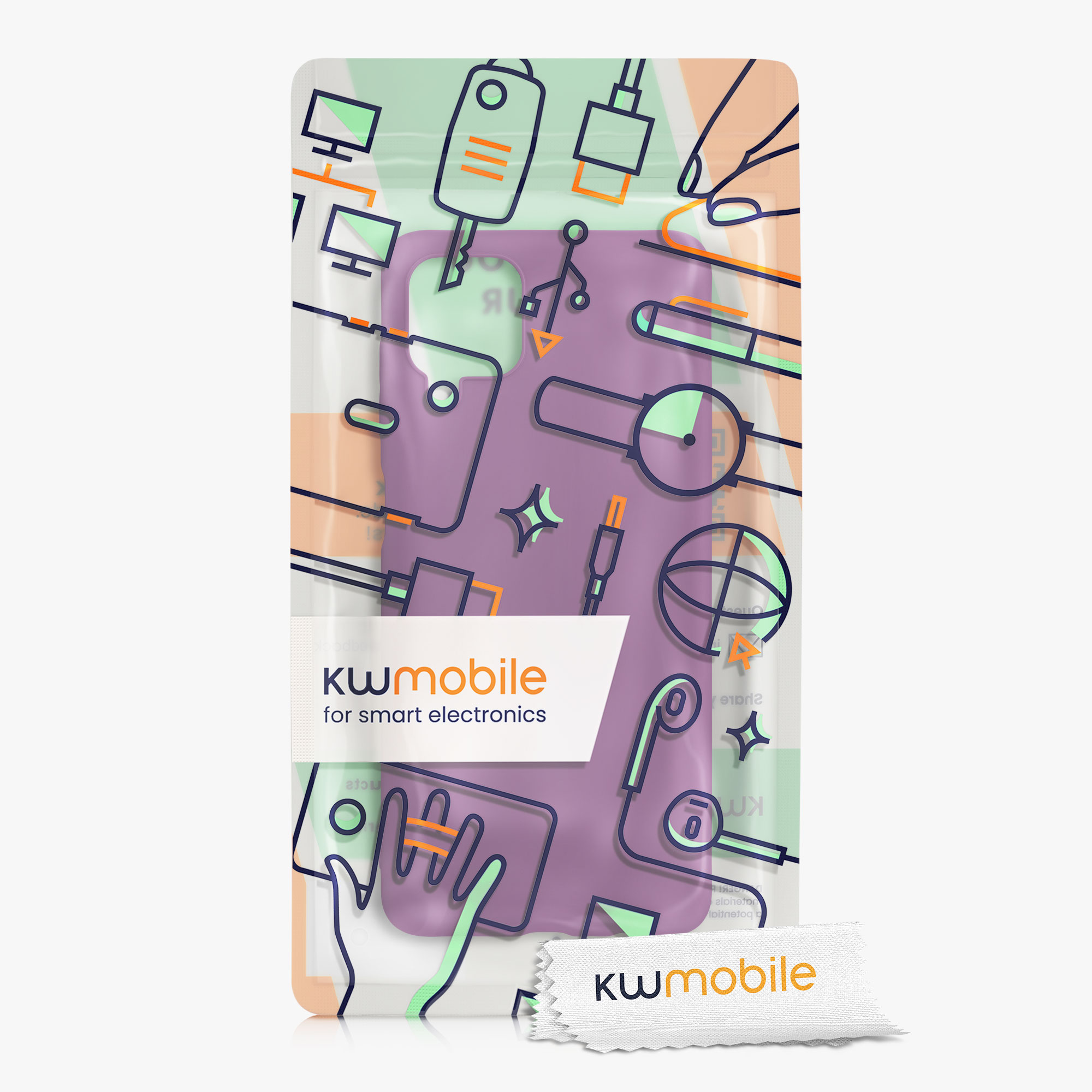 Kryt na mobil Samsung Galaxy A12 kwmobile TPU purpurově fialový