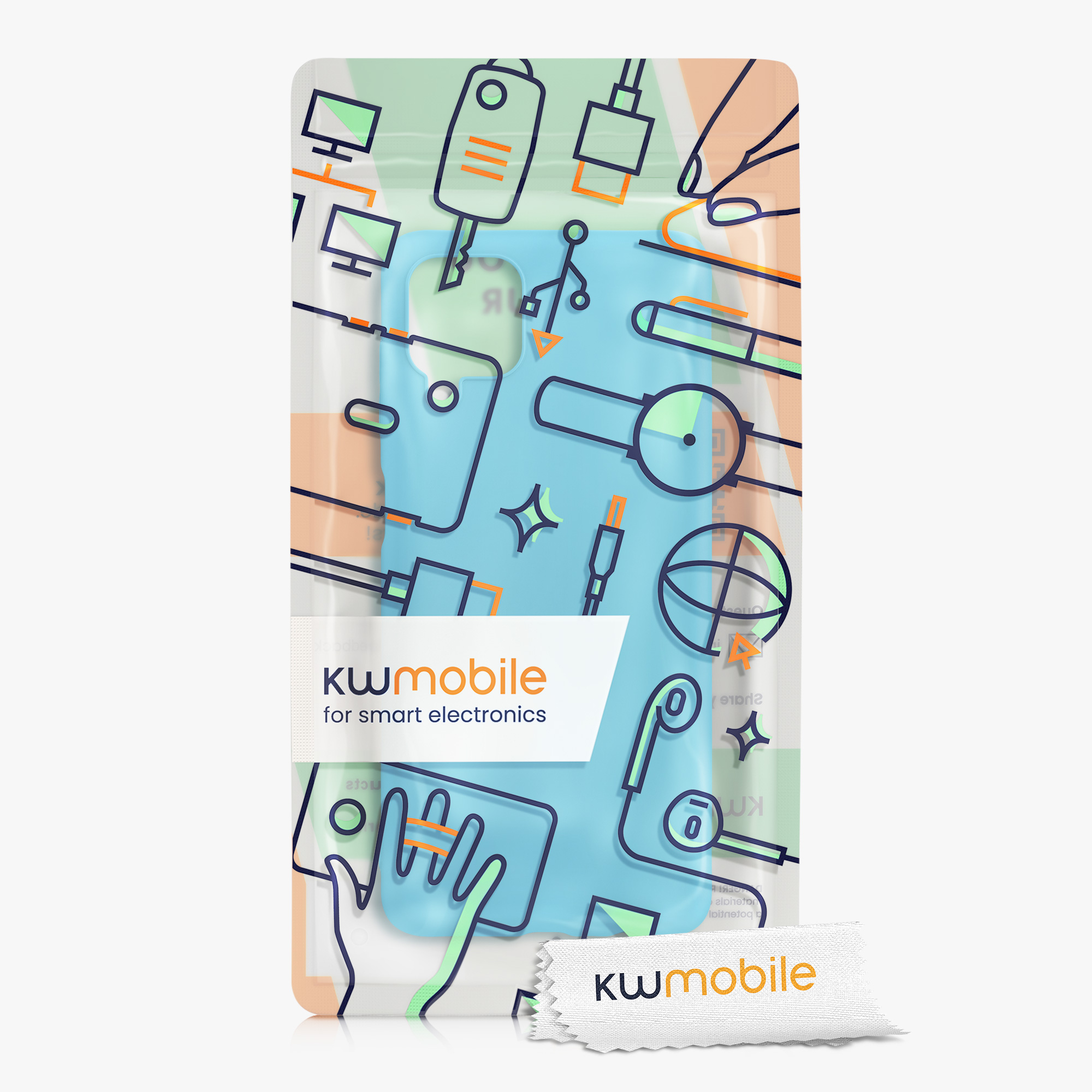 Kryt na mobil Samsung Galaxy A12 kwmobile TPU oceánsky modrý