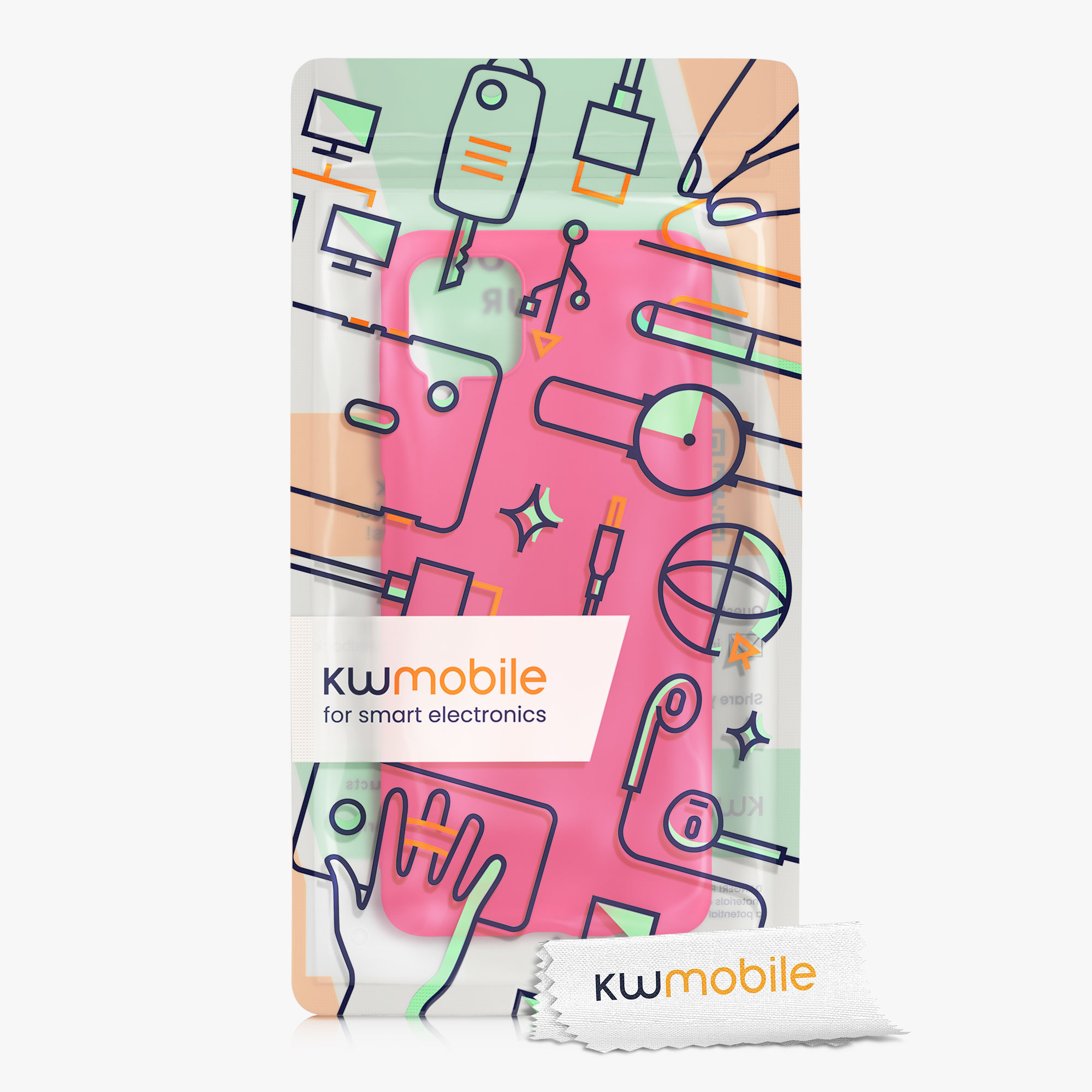 Kryt na mobil Samsung Galaxy A12 kwmobile TPU neonově růžový