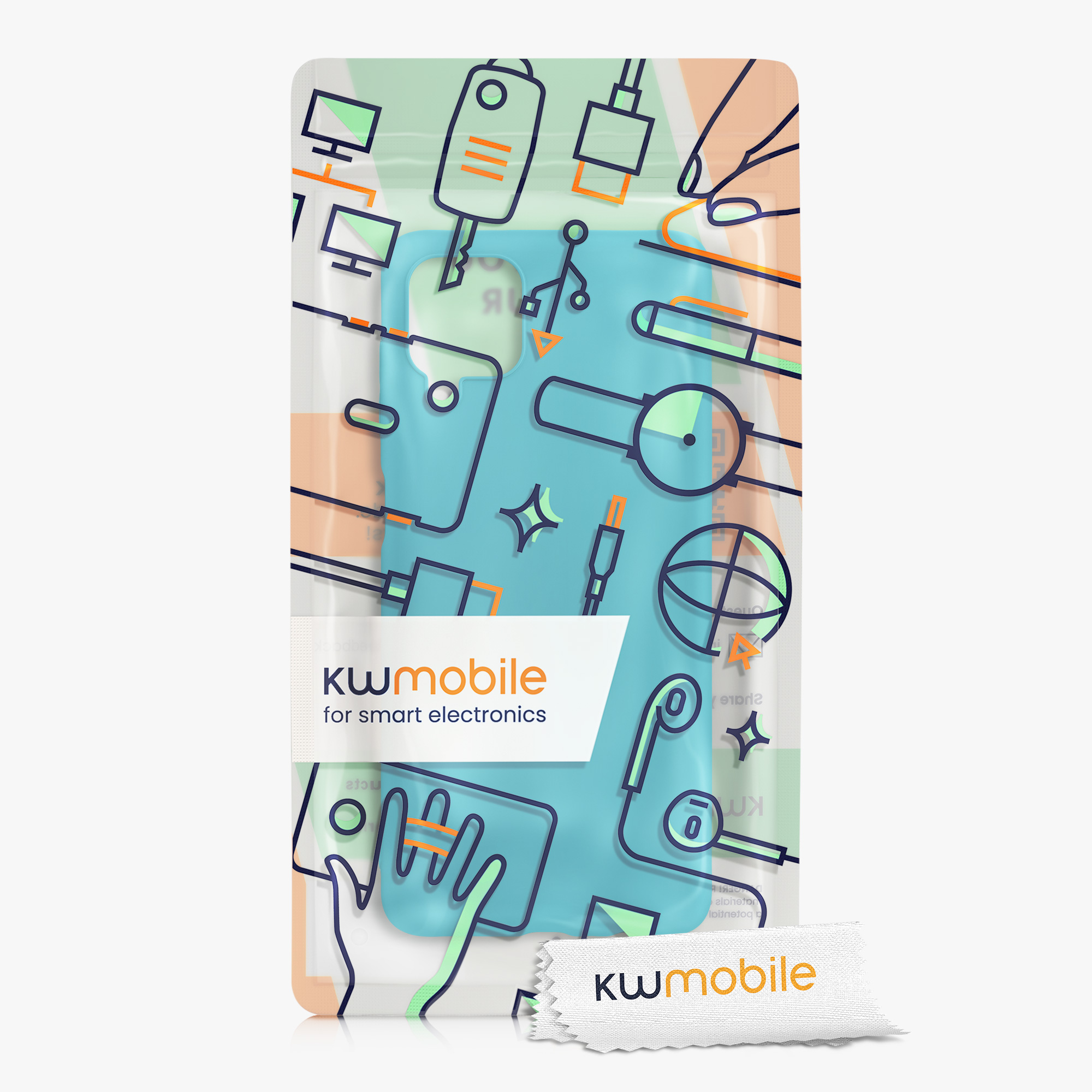 Kryt na mobil Samsung Galaxy A12 kwmobile TPU Cool Glacier