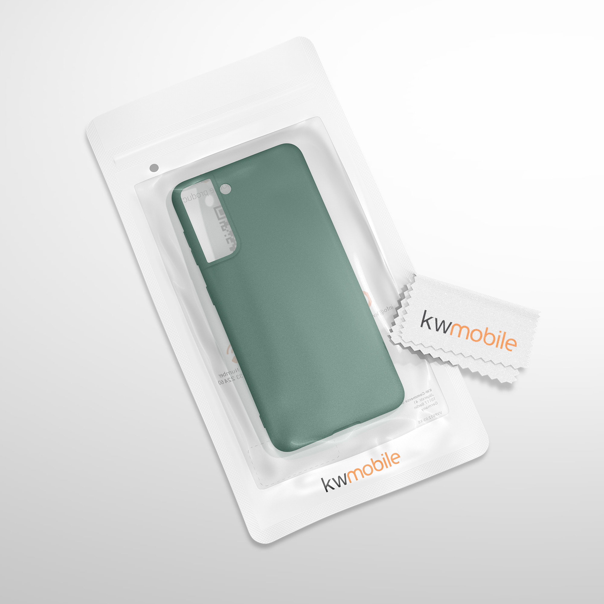 Kryt na mobil Samsung Galaxy S21 kwmobile TPU mechově zelený